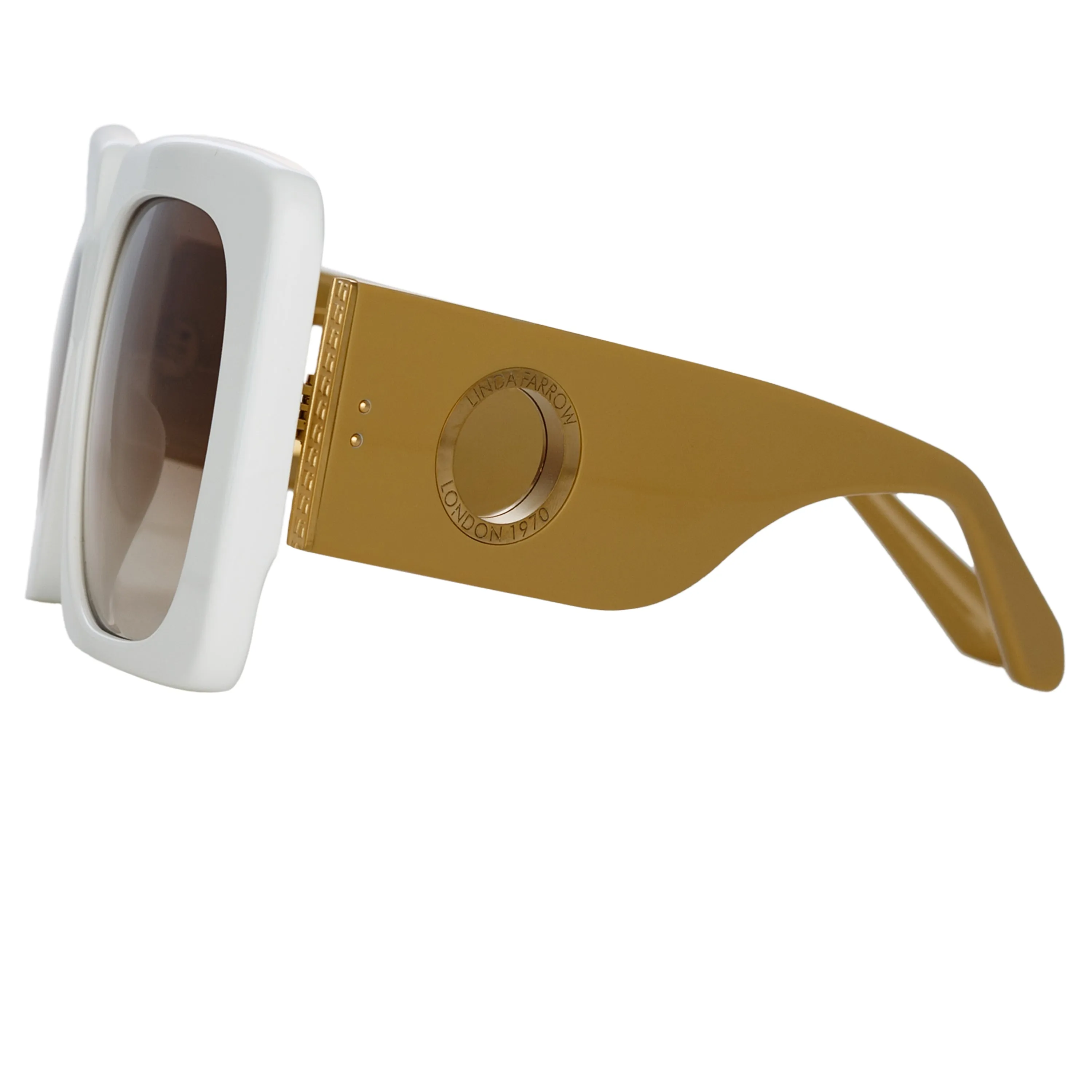 Sierra Oversized Sunglasses in White sold by Linda Farrow product image thumbnail 3
