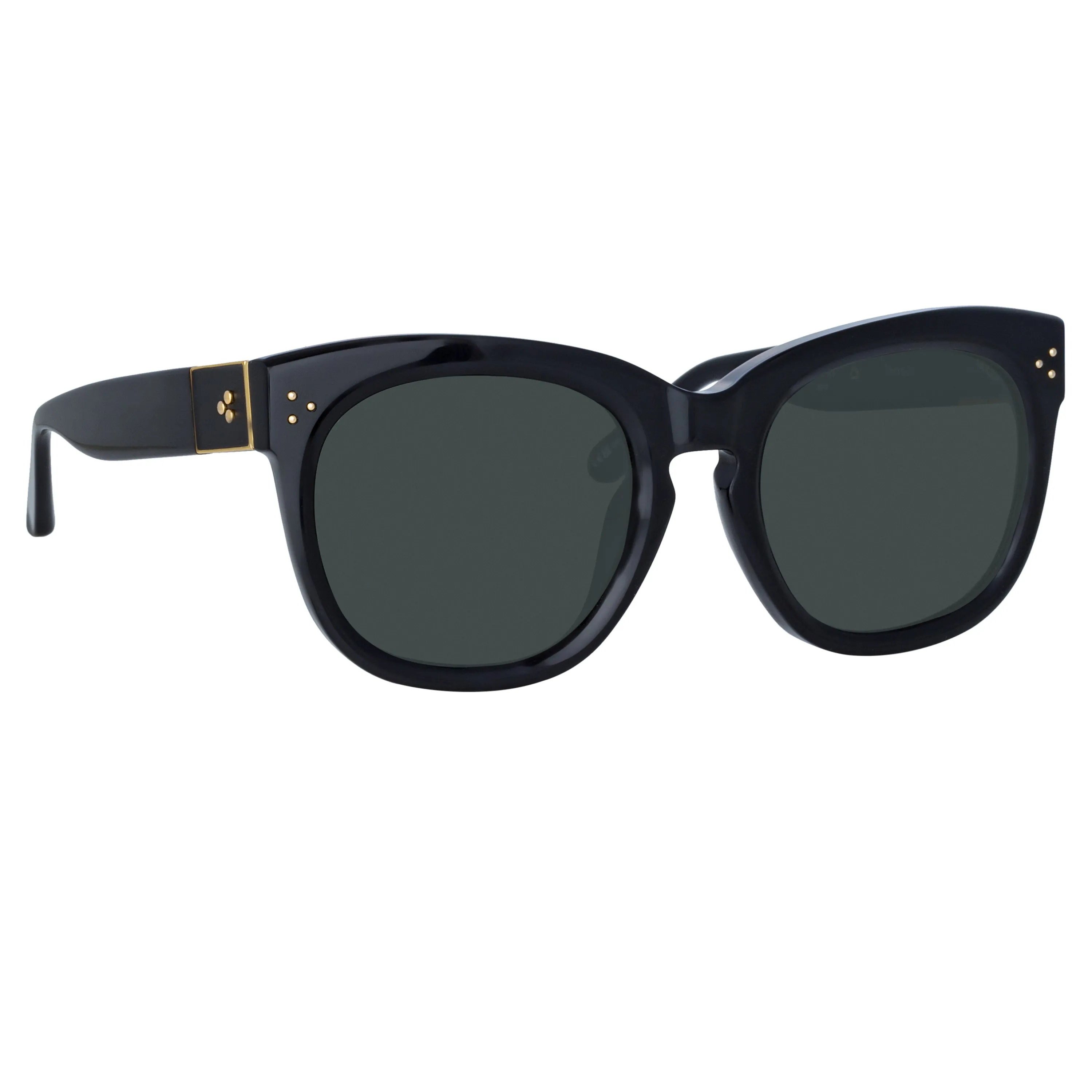 Jenson D-Frame Sunglasses in Black sold by Linda Farrow