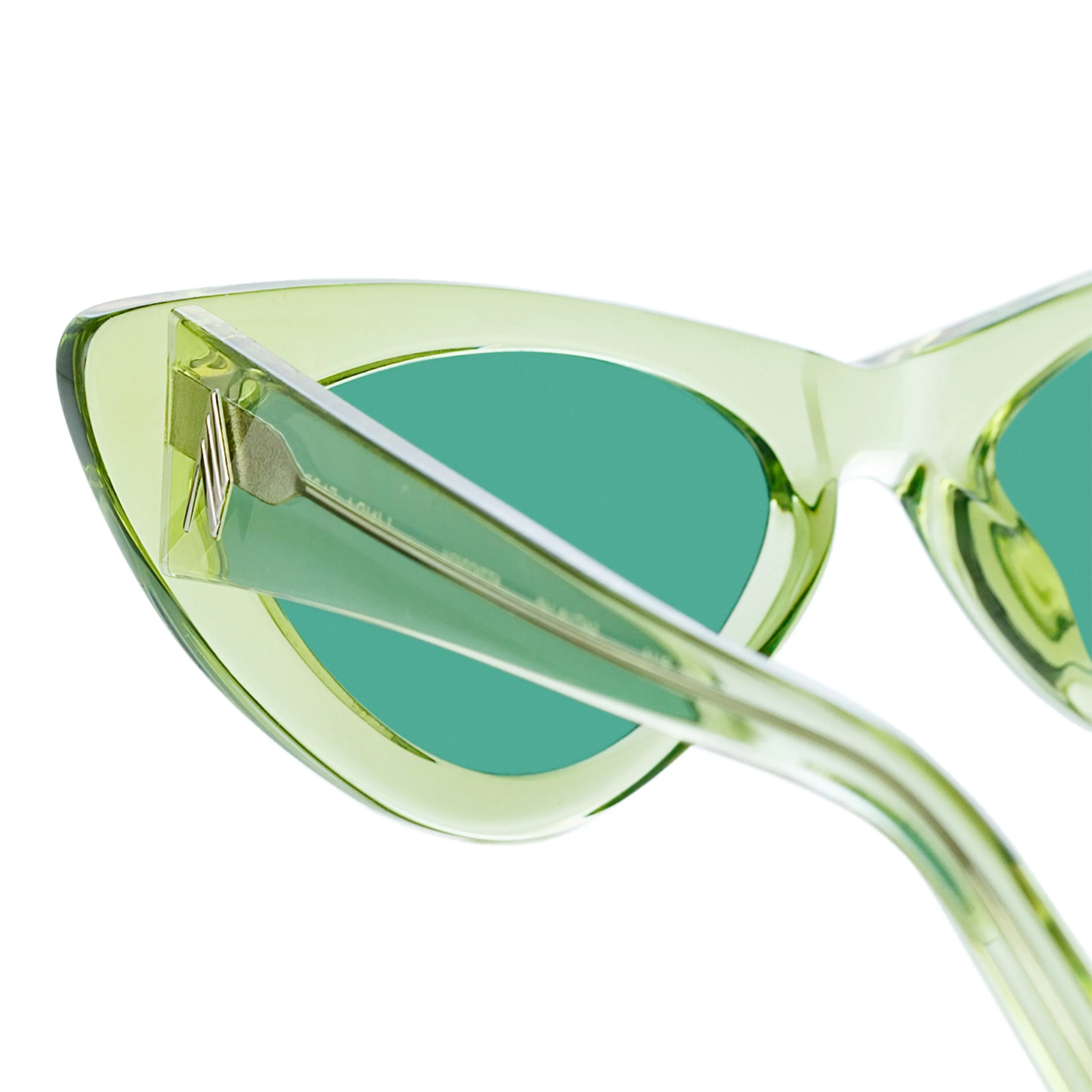 The Attico Dora Cat Eye Sunglasses in Lime sold by Linda Farrow product image thumbnail 4