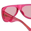 The Attico Edie Aviator Sunglasses in Strawberry sold by Linda Farrow