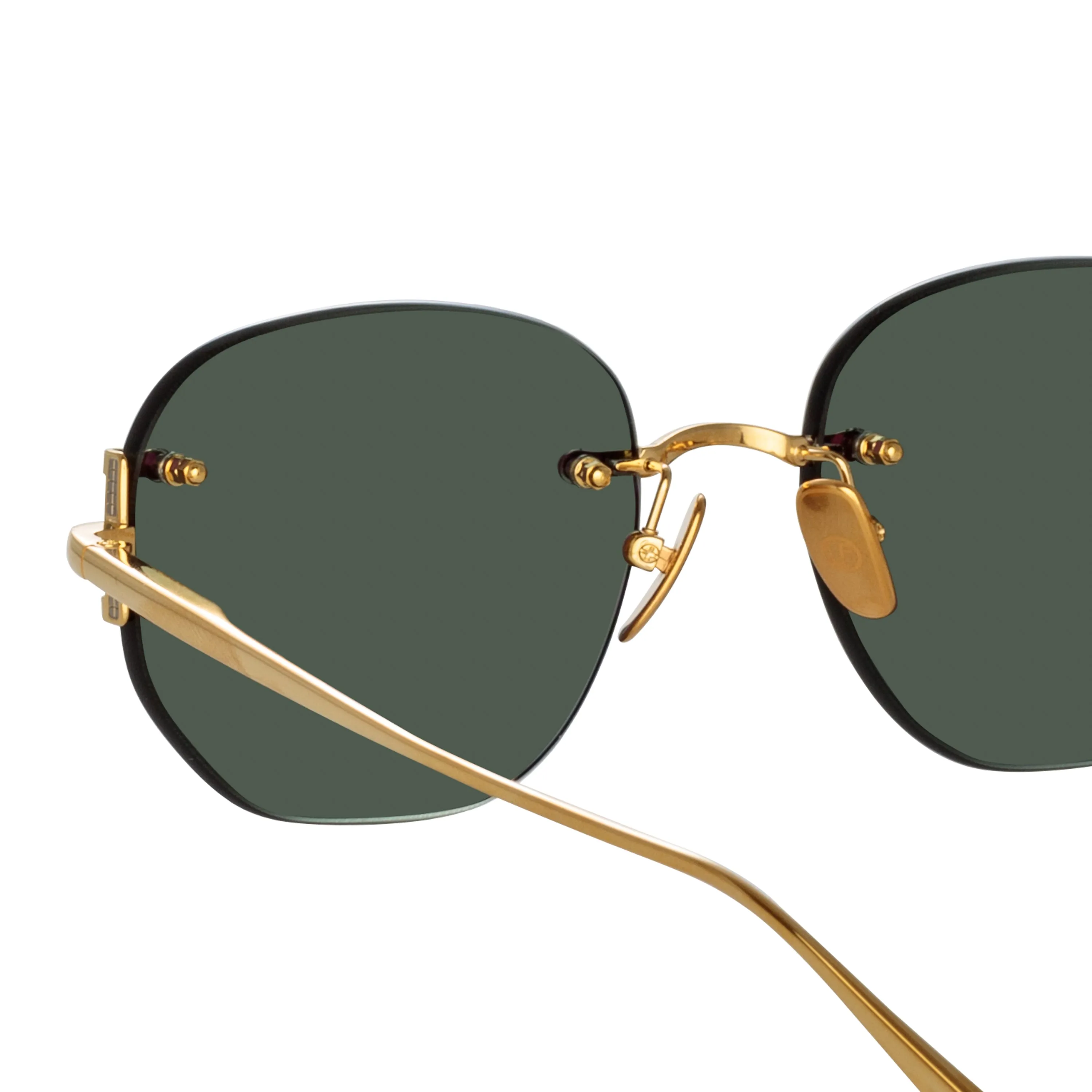 Men's Sandor Angular Sunglasses in Yellow Gold sold by Linda Farrow product image thumbnail 5