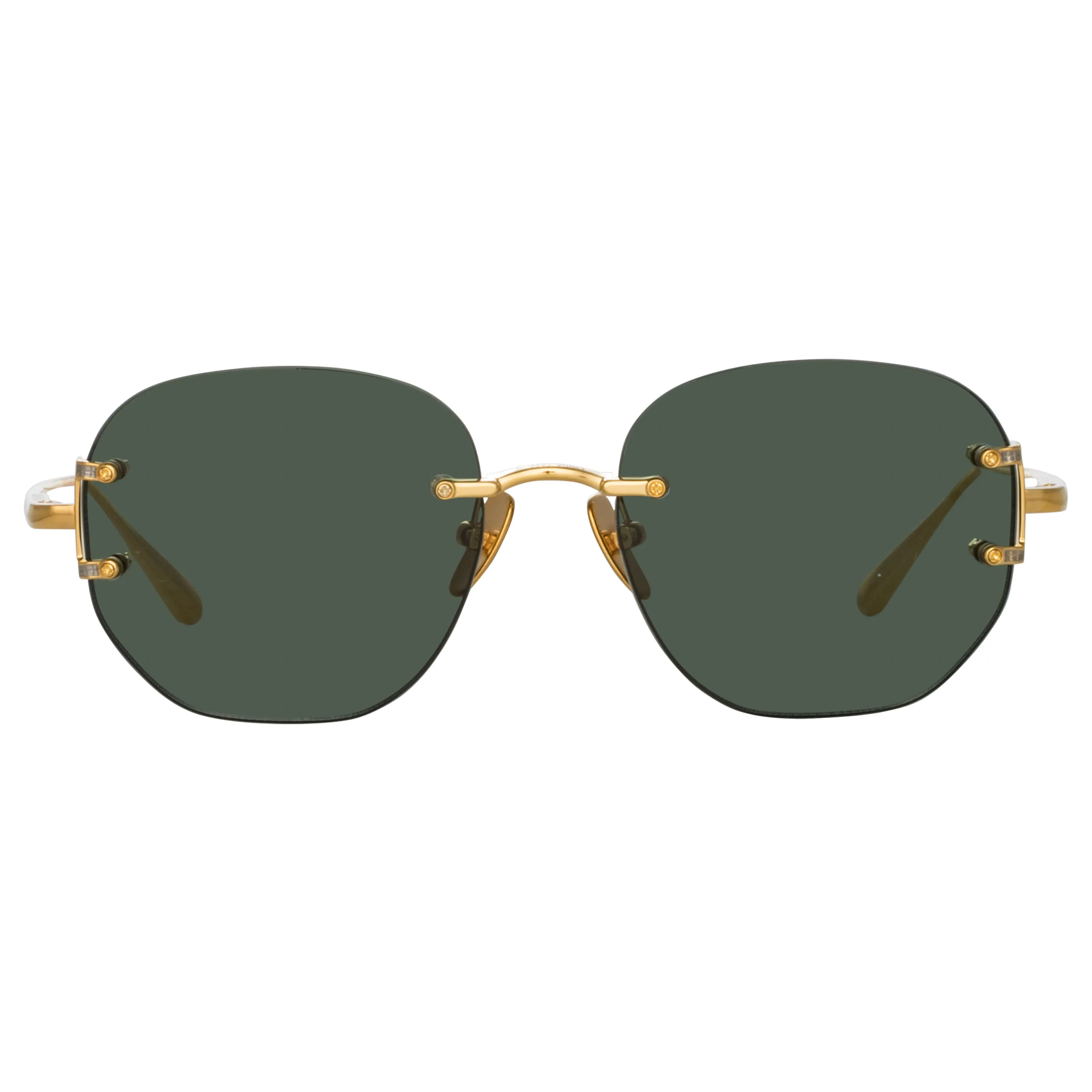 Men's Sandor Angular Sunglasses in Yellow Gold sold by Linda Farrow product image thumbnail 2