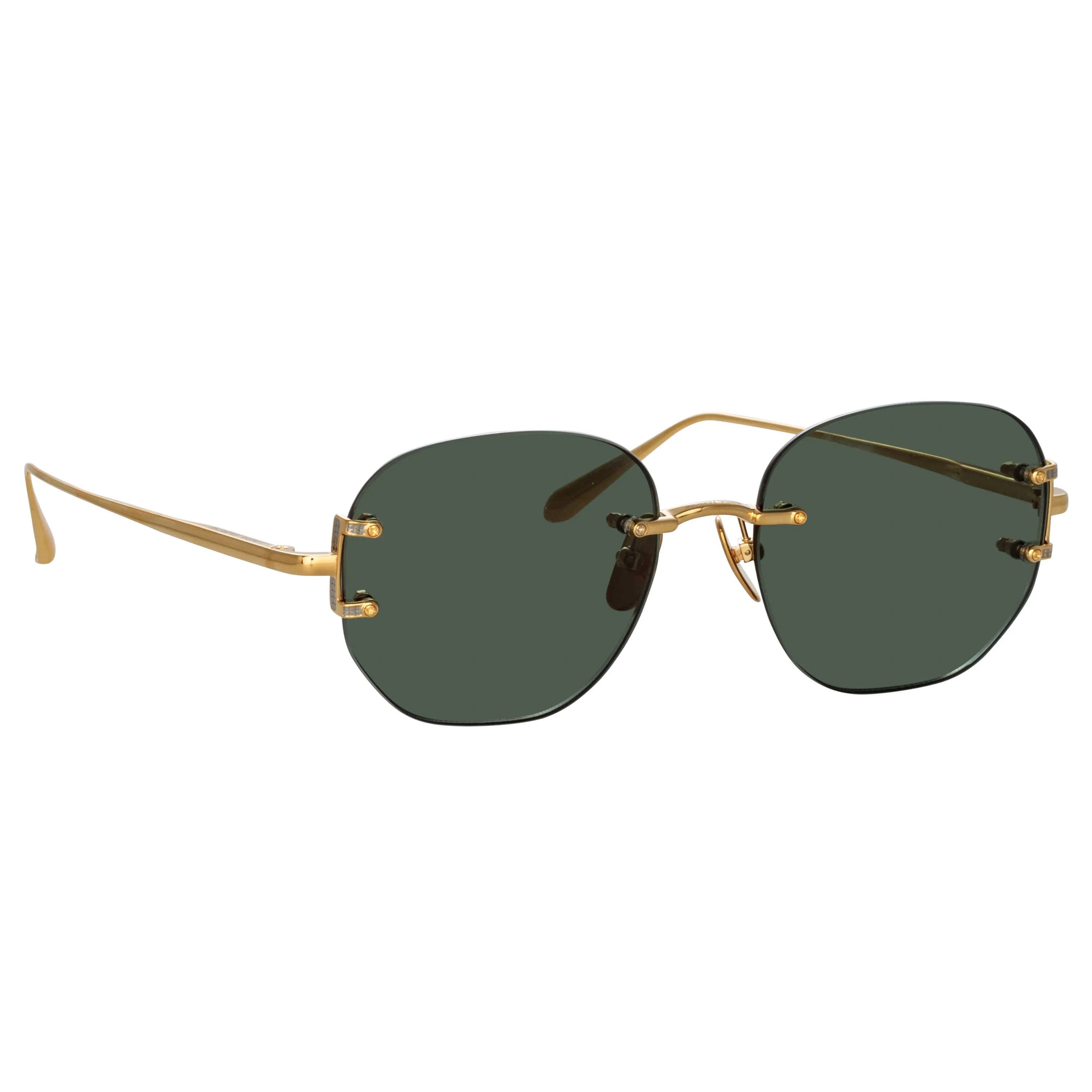 Men's Sandor Angular Sunglasses in Yellow Gold sold by Linda Farrow product image thumbnail 3