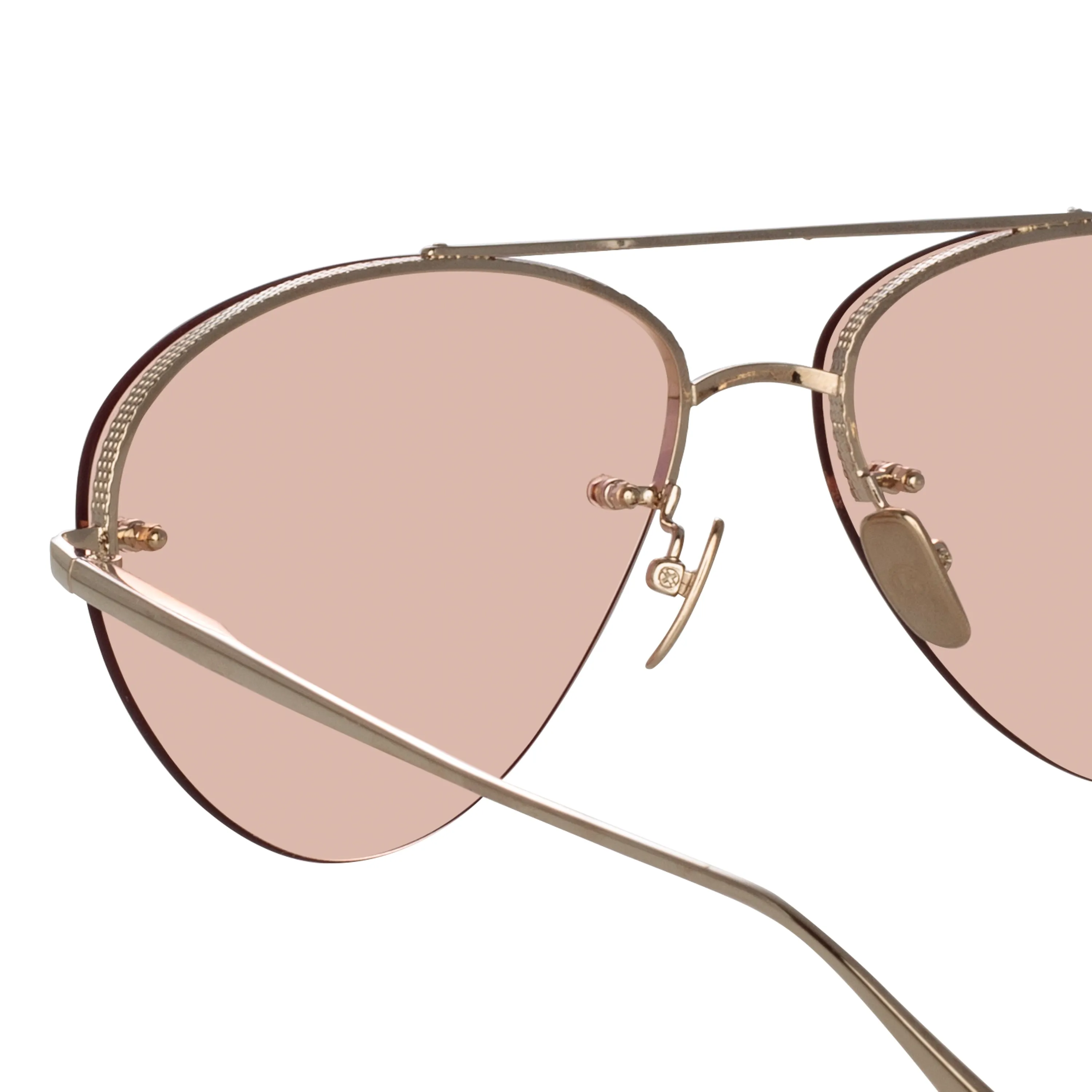 Edano Aviator Sunglasses in Light Gold sold by Linda Farrow product image thumbnail 4