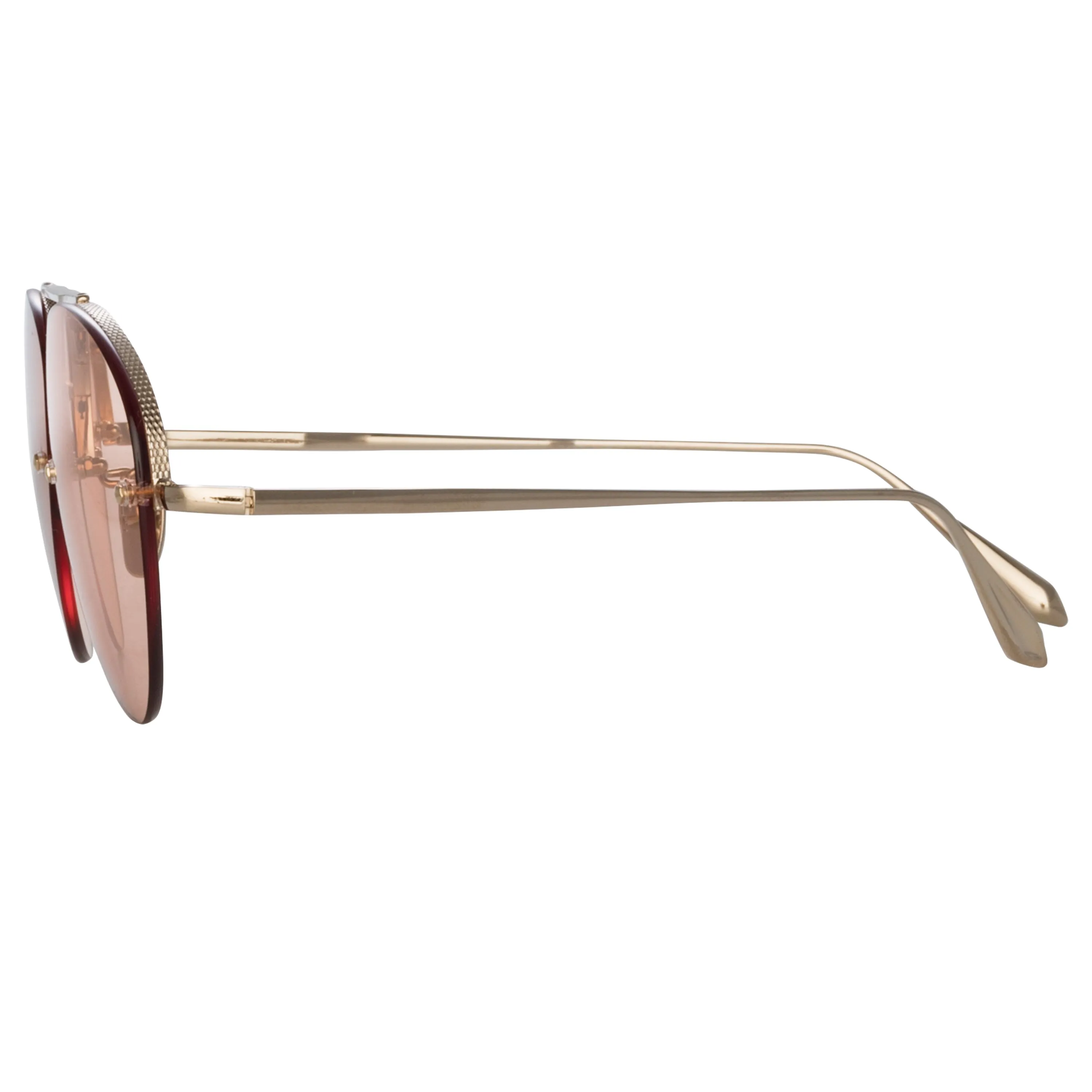 Edano Aviator Sunglasses in Light Gold sold by Linda Farrow product image thumbnail 3