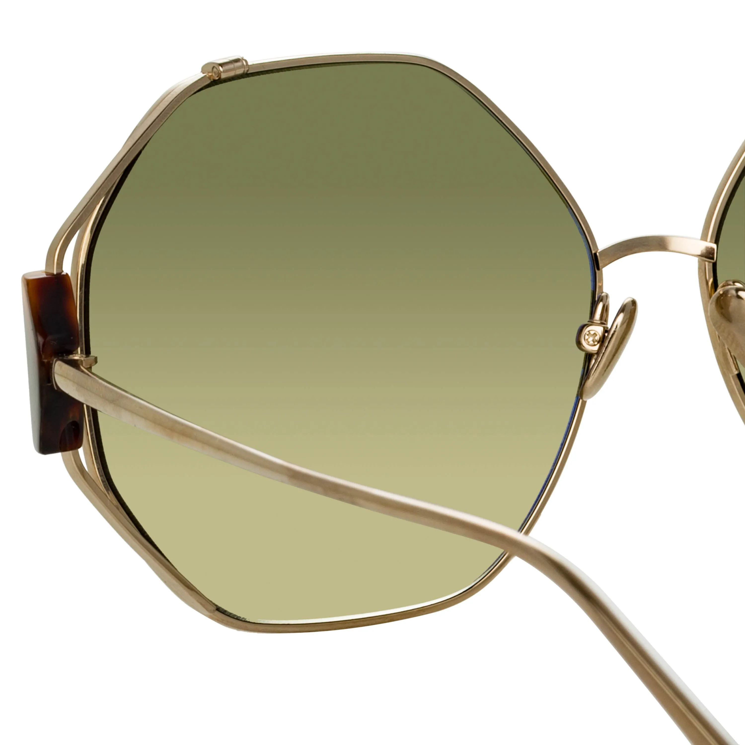 Marie Oversized Sunglasses in Light Gold sold by Linda Farrow product image thumbnail 4