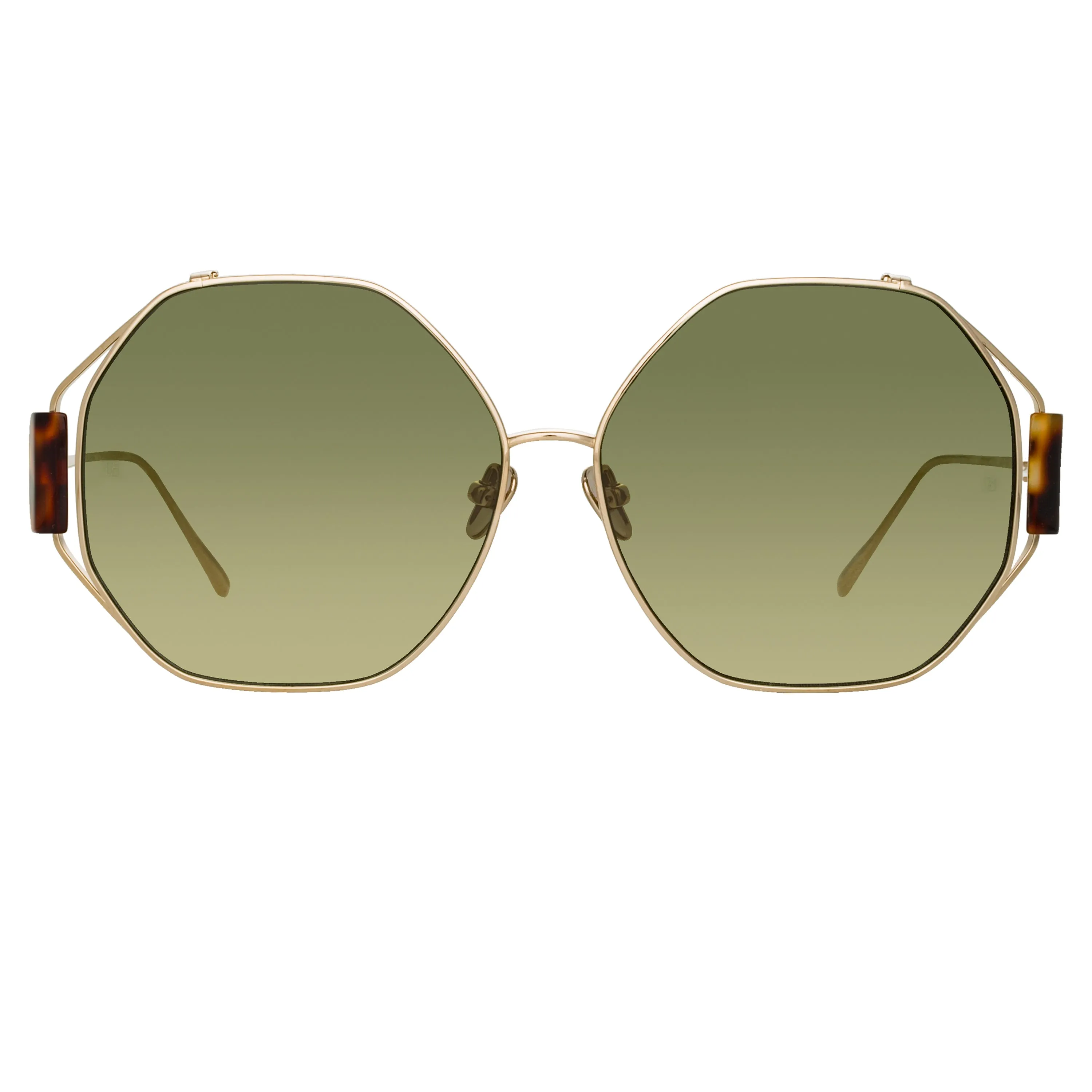 Marie Oversized Sunglasses in Light Gold sold by Linda Farrow product image thumbnail 2