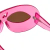 Walter Van Beirendock Mask Sunglasses in Pink sold by Linda Farrow