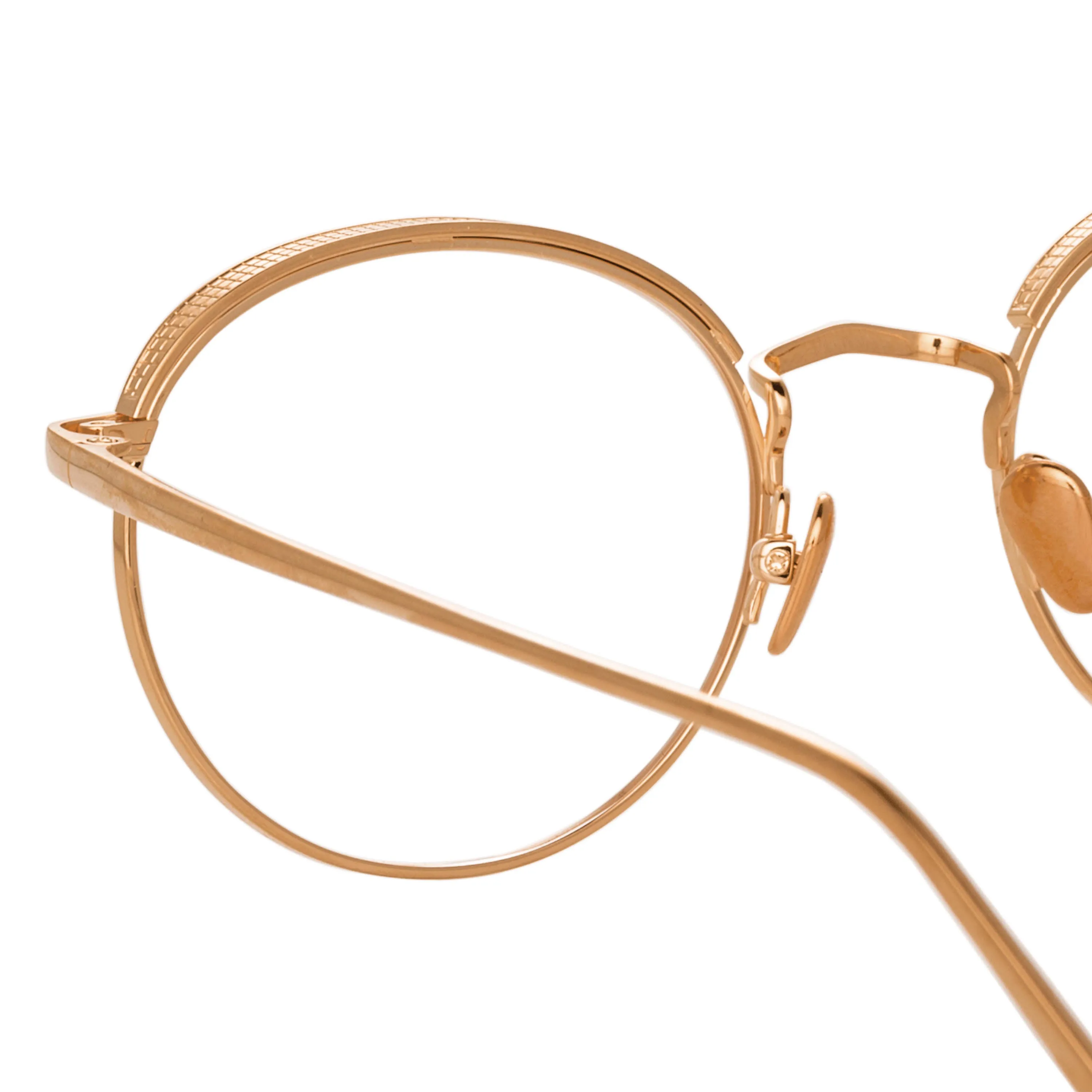 The Marlon | Oval Optical Frame in Rose Gold (C7) sold by Linda Farrow product image thumbnail 3