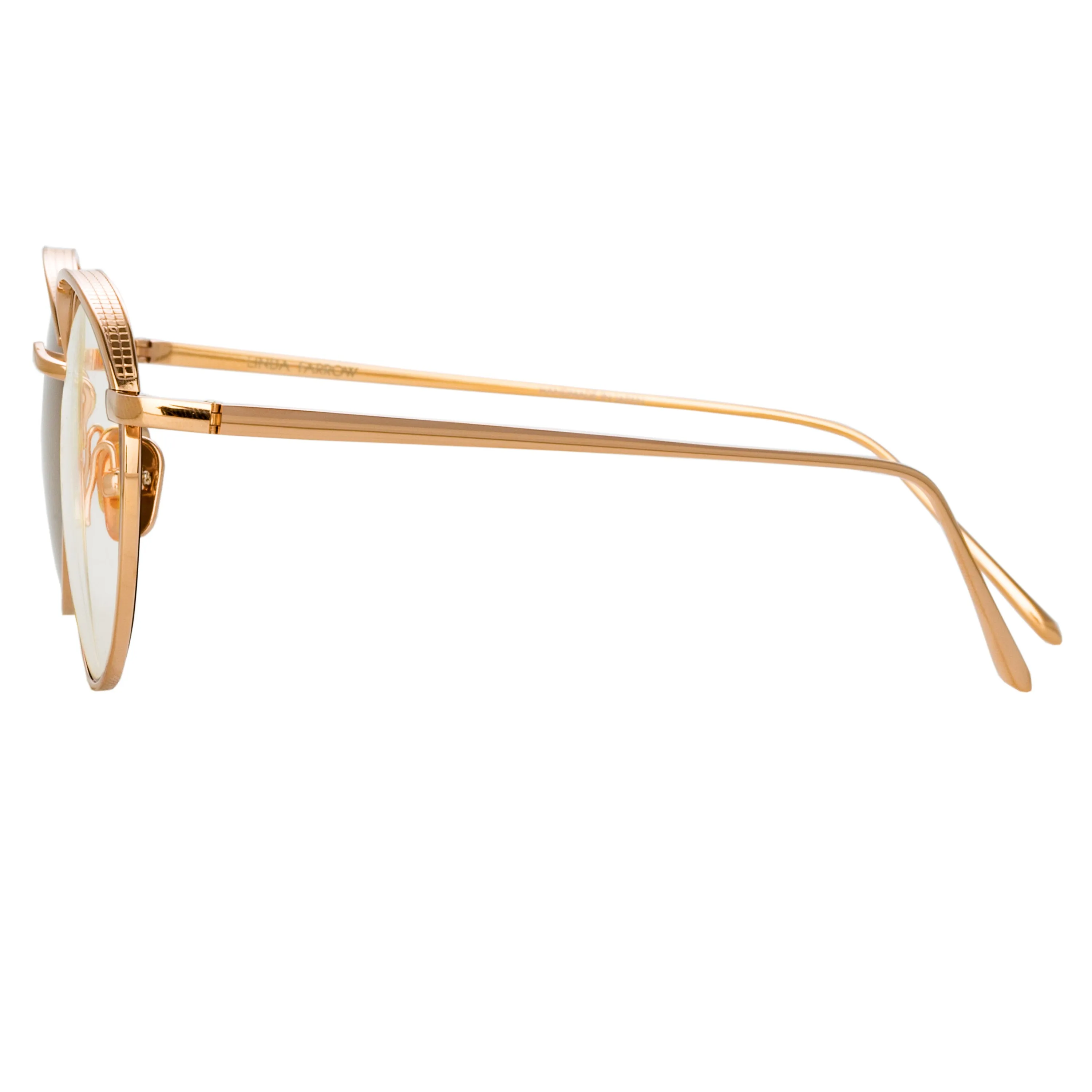 The Marlon | Oval Optical Frame in Rose Gold (C7) sold by Linda Farrow product image thumbnail 4