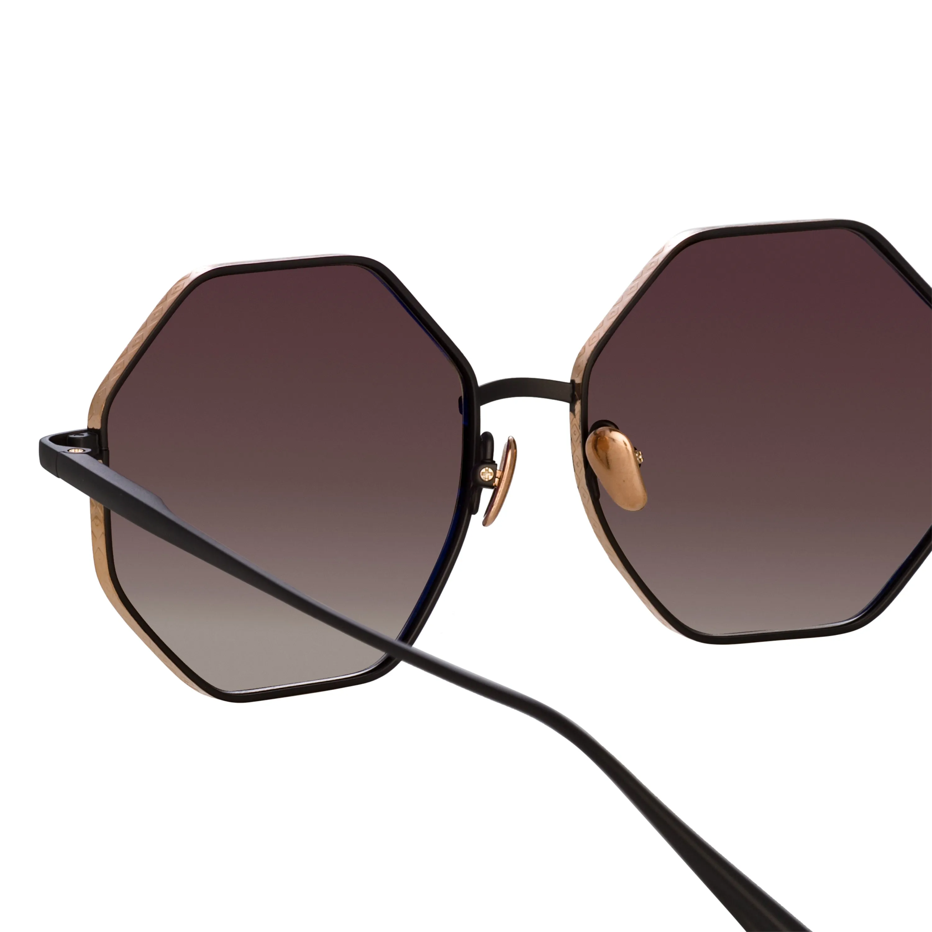 Lianas Hexagon Sunglasses in Black sold by Linda Farrow product image thumbnail 4