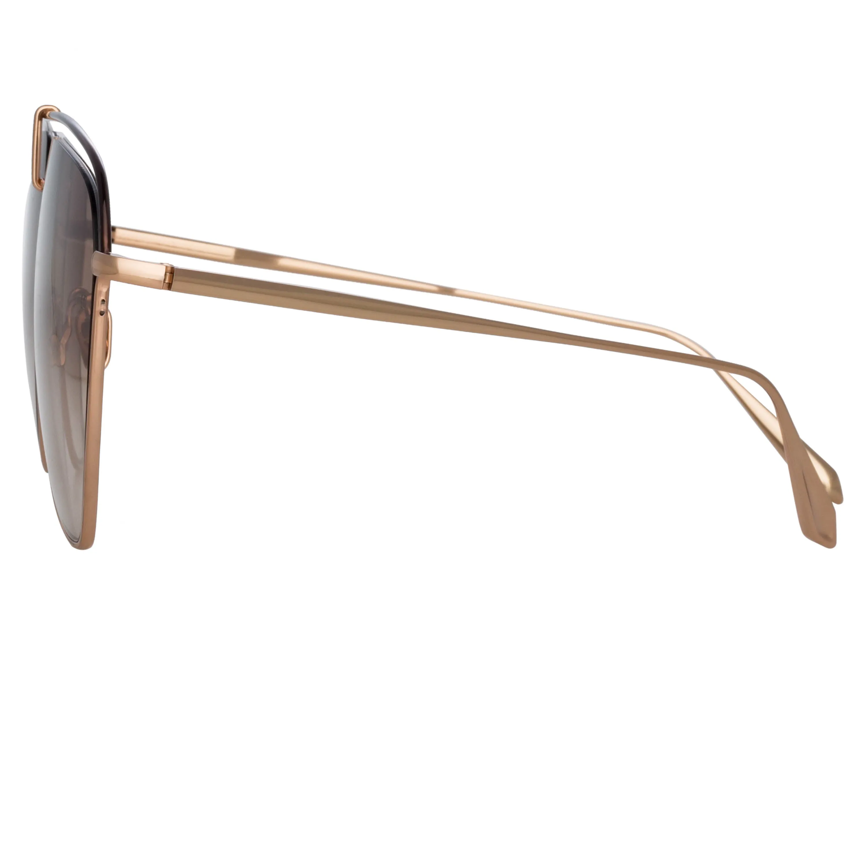 Alma Aviator Sunglasses in Rose Gold sold by Linda Farrow product image thumbnail 4