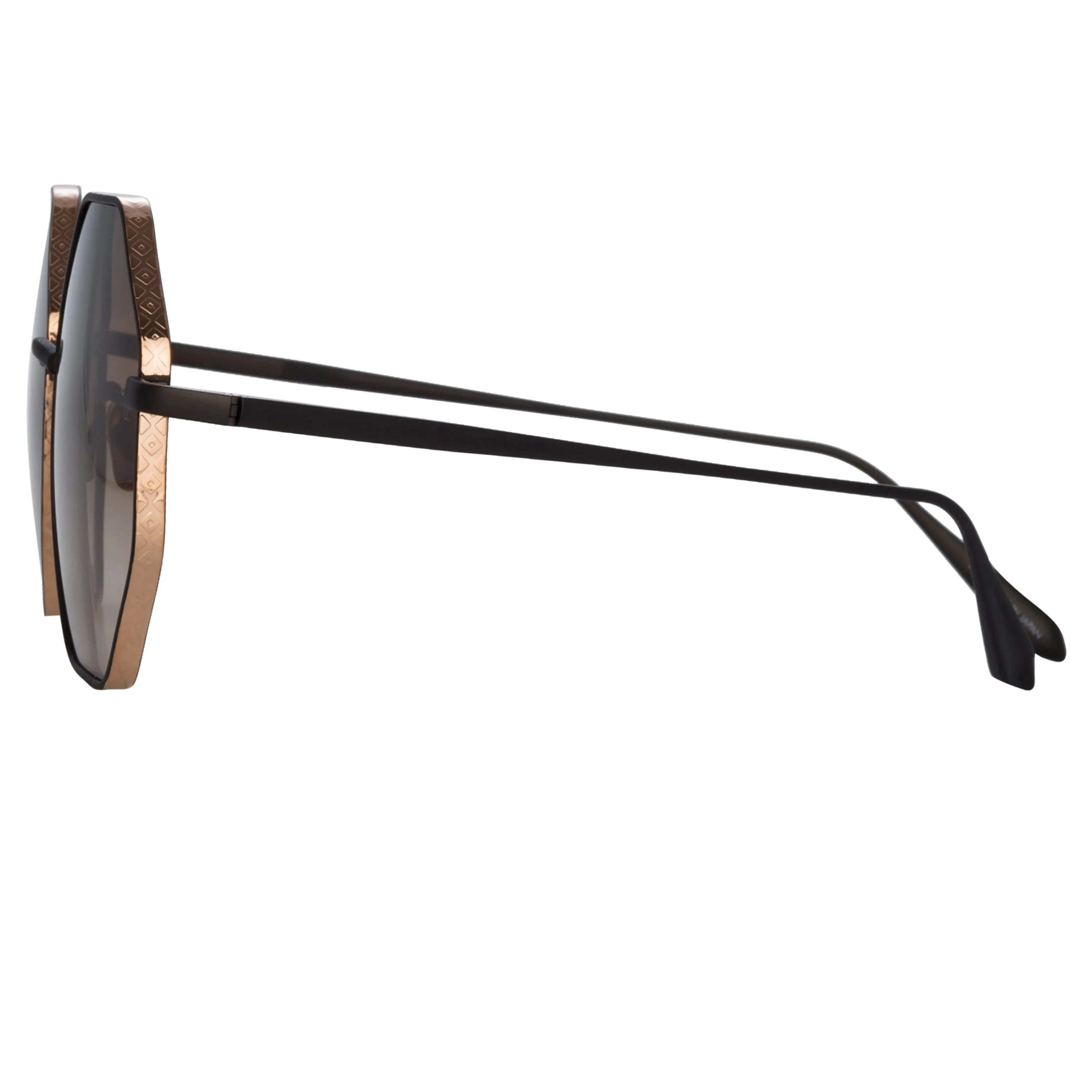 Lianas Hexagon Sunglasses in Black sold by Linda Farrow product image thumbnail 5