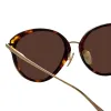 Song Cat Eye Sunglasses in Light Gold and Tortoiseshell sold by Linda Farrow