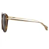 Song Cat Eye Sunglasses in Light Gold and Tortoiseshell sold by Linda Farrow