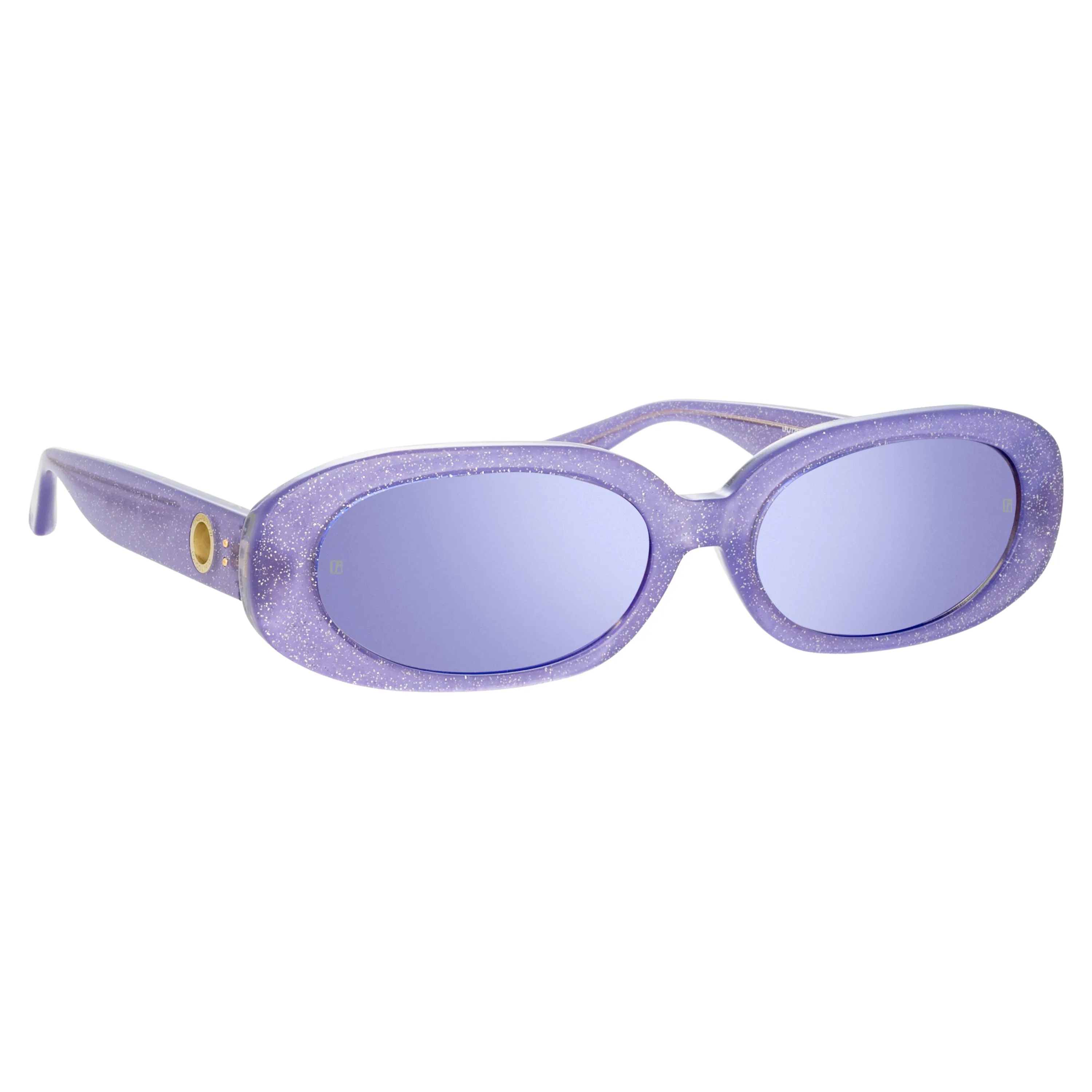 Cara Oval Sunglasses in Purple sold by Linda Farrow product image thumbnail 3