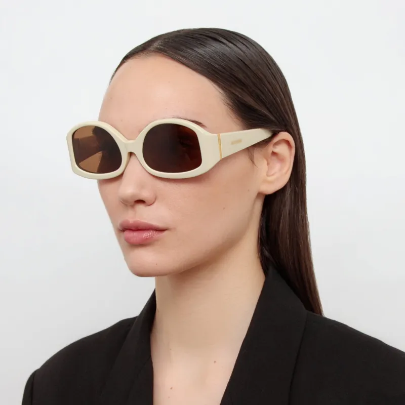 Colapso Special Sunglasses in Beige by Jacquemus sold by Linda Farrow