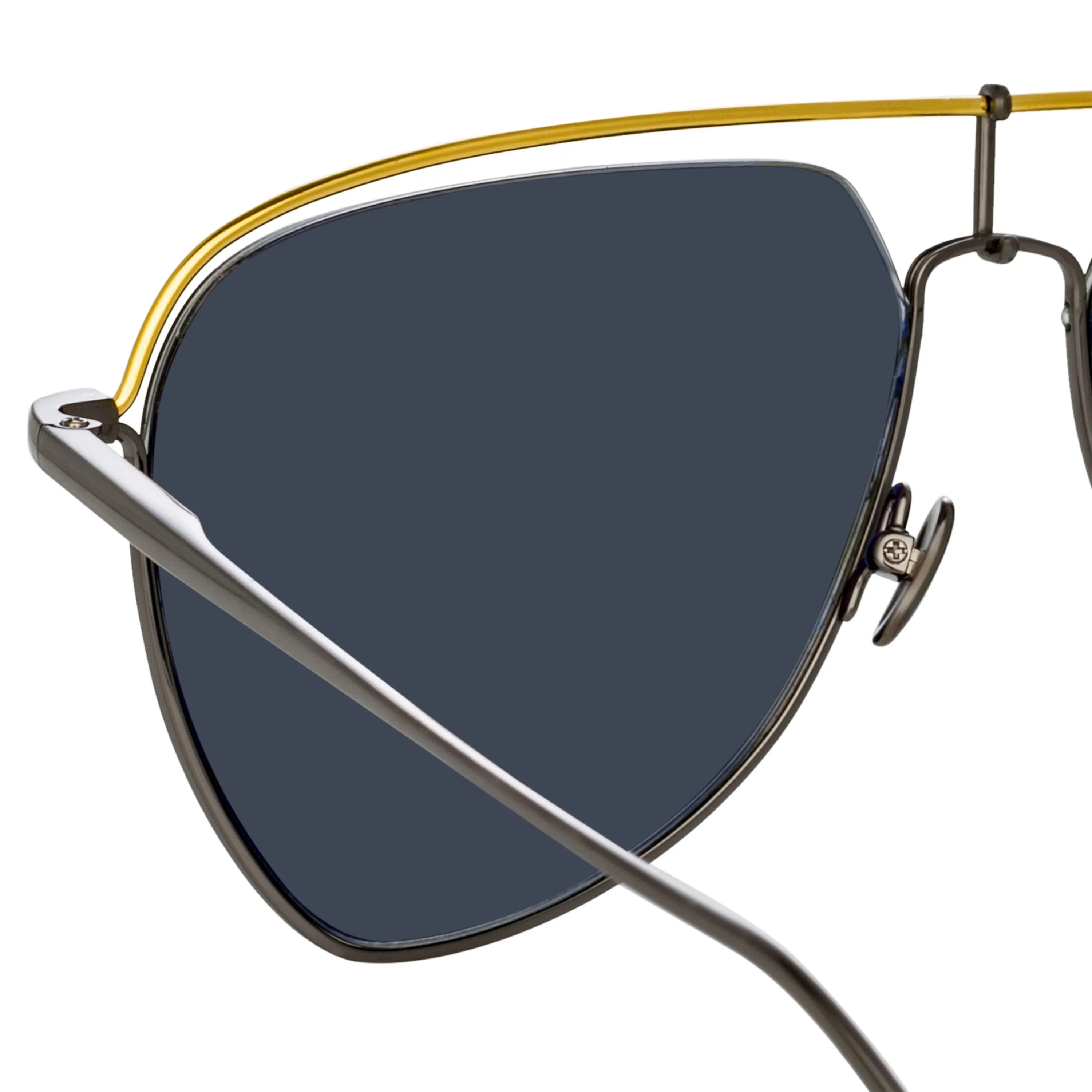 Alma Aviator Sunglasses in Nickel sold by Linda Farrow product image thumbnail 5