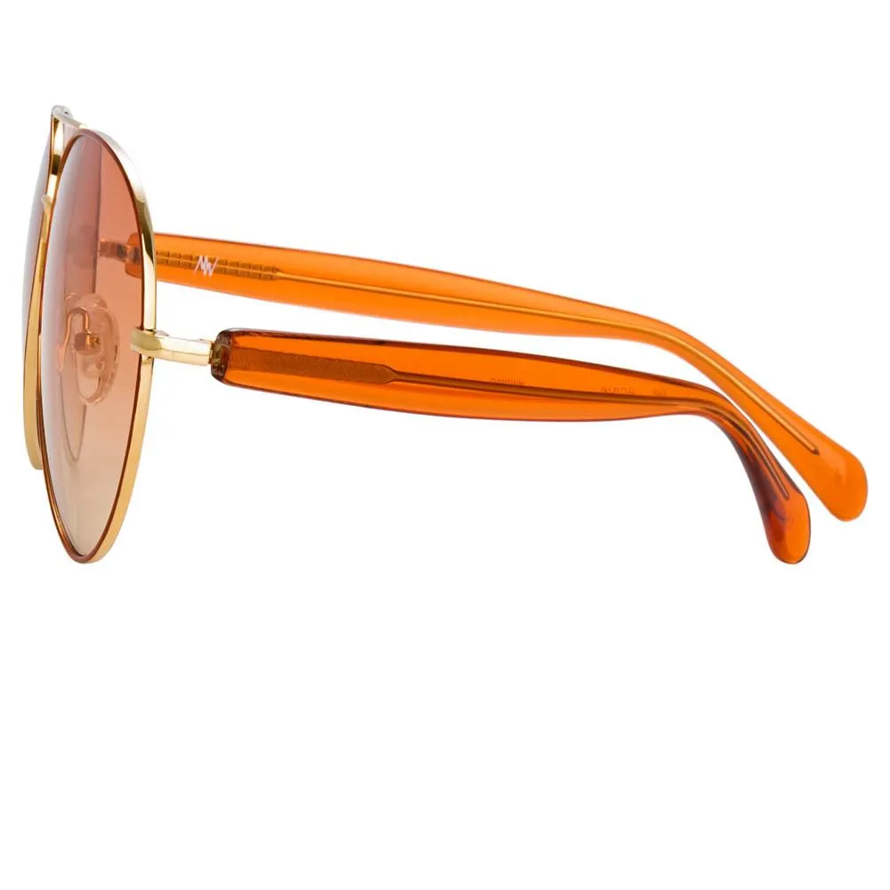 Matthew Williamson Primrose Aviator Sunglasses in Orange sold by Linda Farrow product image thumbnail 3
