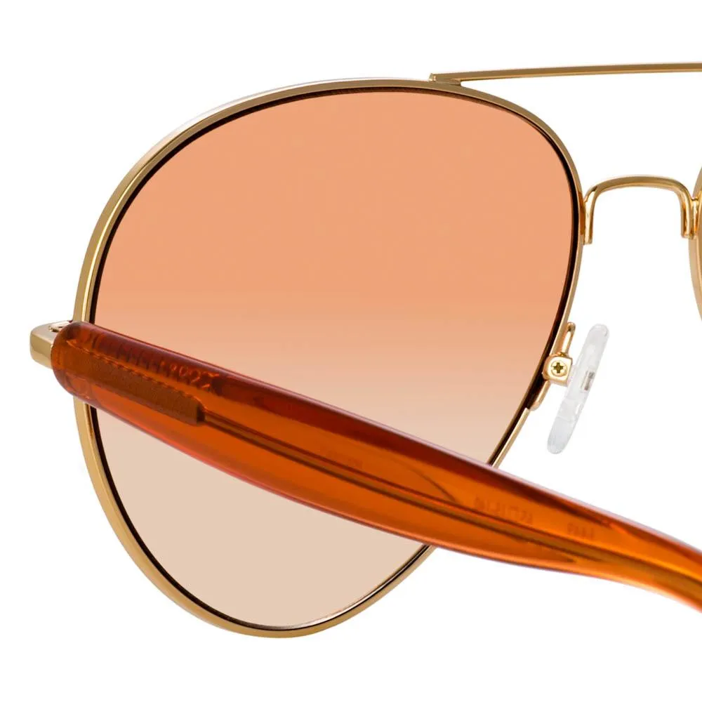 Matthew Williamson Primrose Aviator Sunglasses in Orange sold by Linda Farrow product image thumbnail 4