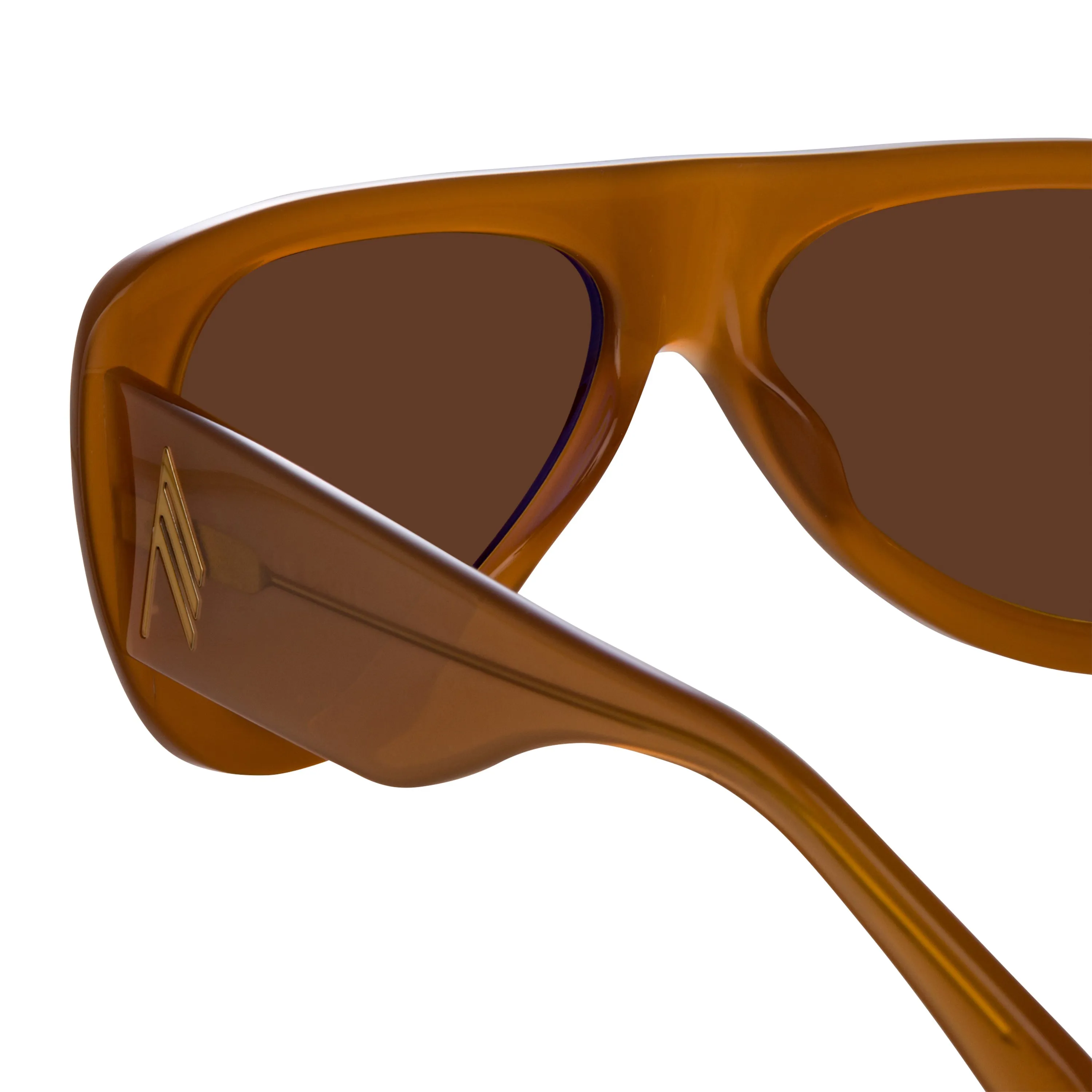 The Attico Edie Aviator Sunglasses in Brown sold by Linda Farrow product image thumbnail 4