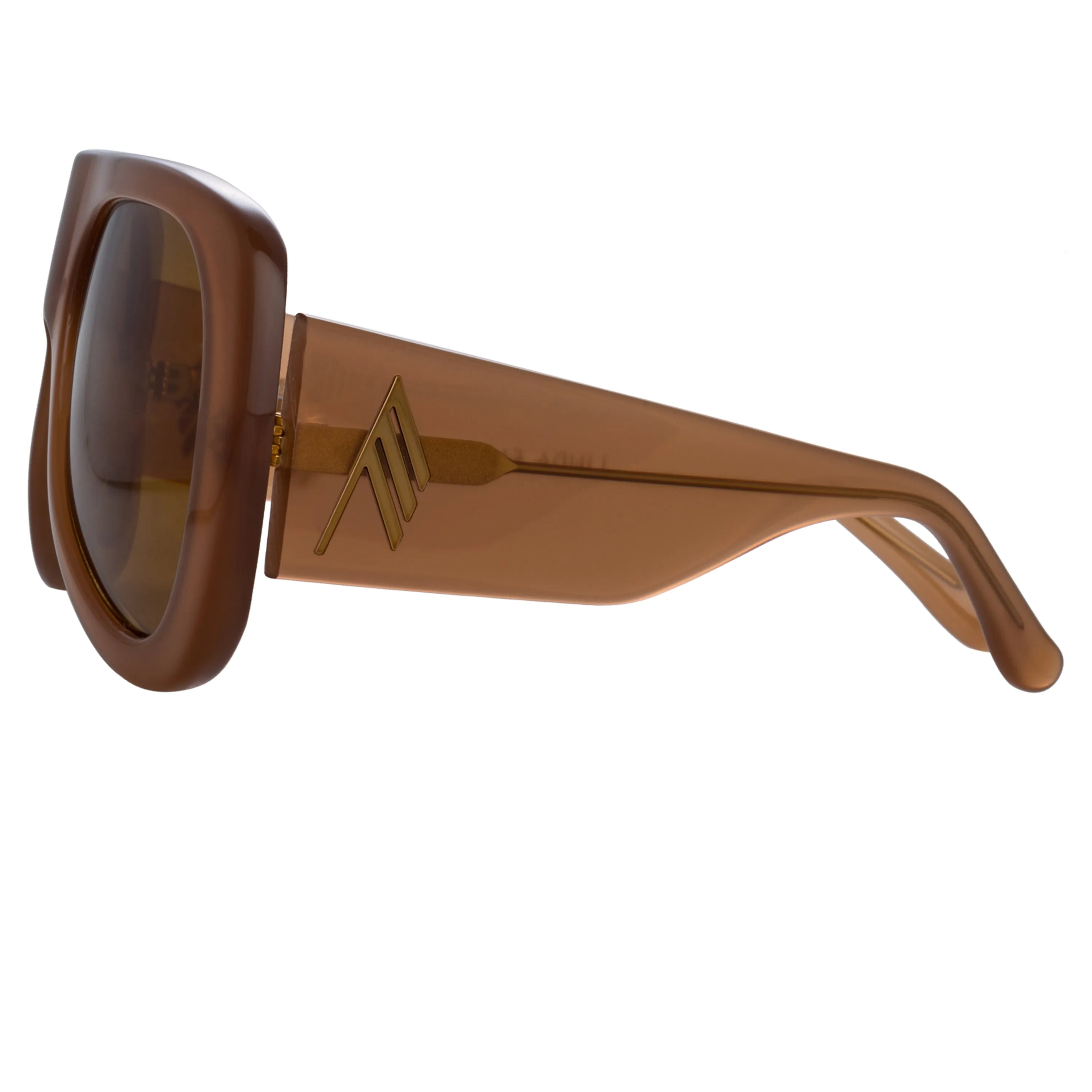 The Attico Edie Aviator Sunglasses in Brown sold by Linda Farrow product image thumbnail 3