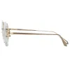 Men's Sandor Angular Optical Frame in Light Gold sold by Linda Farrow