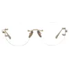 Men's Sandor Angular Optical Frame in Light Gold sold by Linda Farrow
