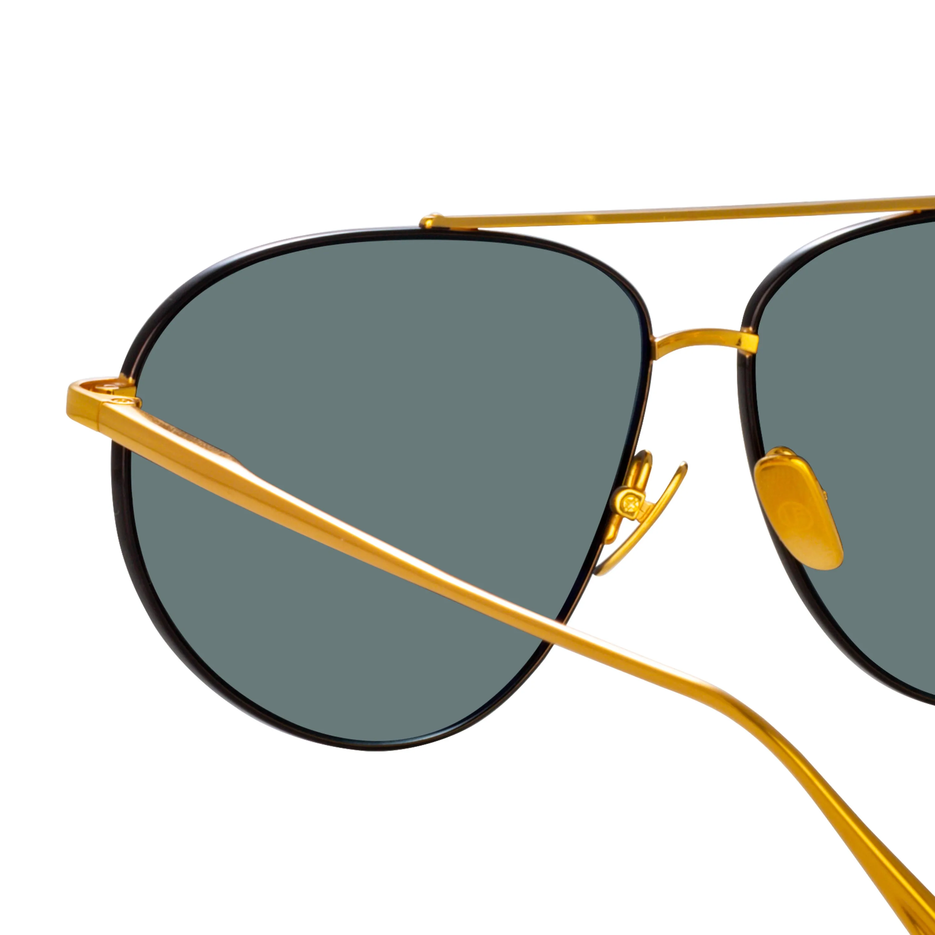 Men's Gabriel Oversized Sunglasses in Yellow Gold sold by Linda Farrow product image thumbnail 4