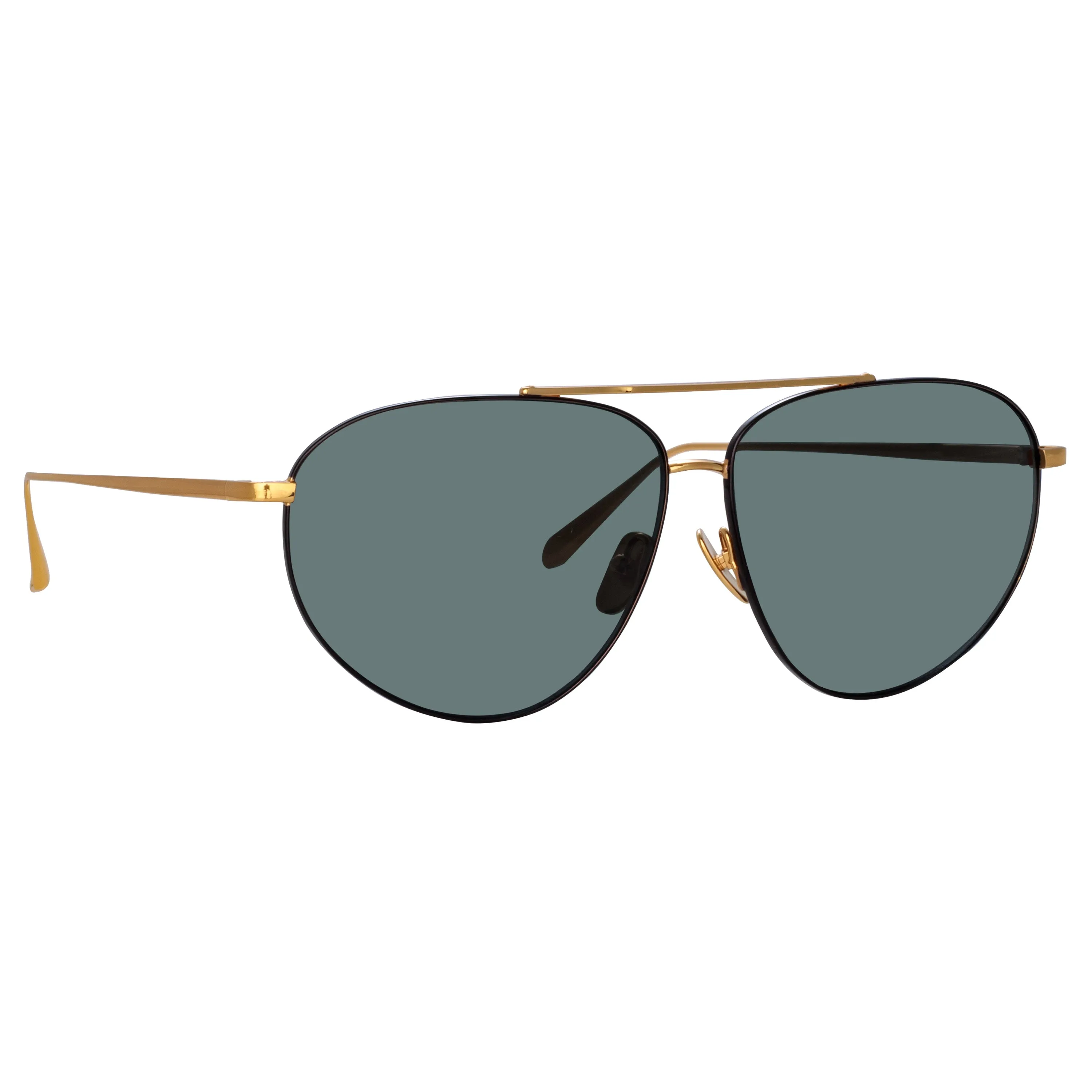 Men's Gabriel Oversized Sunglasses in Yellow Gold sold by Linda Farrow product image thumbnail 3