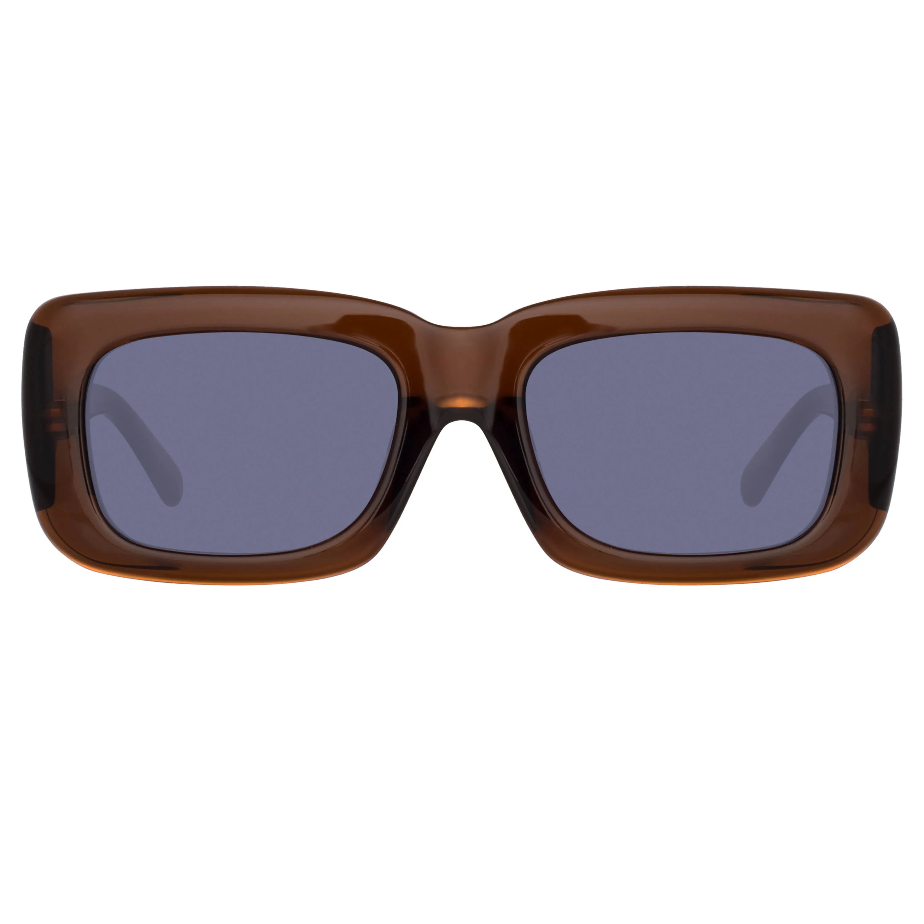 The Attico Marfa Rectangular Sunglasses in Brown sold by Linda Farrow product image thumbnail 2