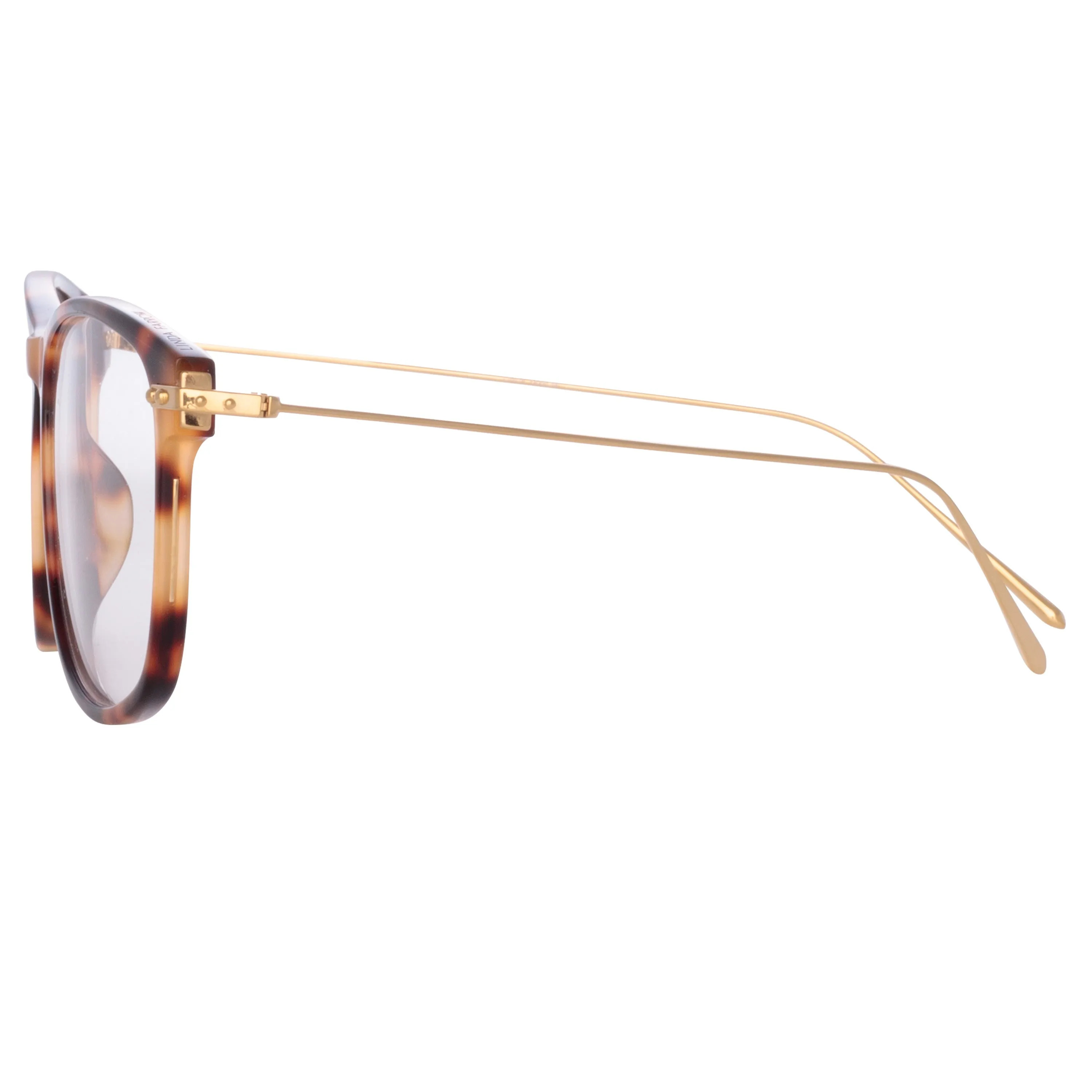 Finial Optical D-Frame in Tortoiseshell sold by Linda Farrow product image thumbnail 3
