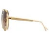 Newman Aviator Sunglasses in Yellow Gold sold by Linda Farrow