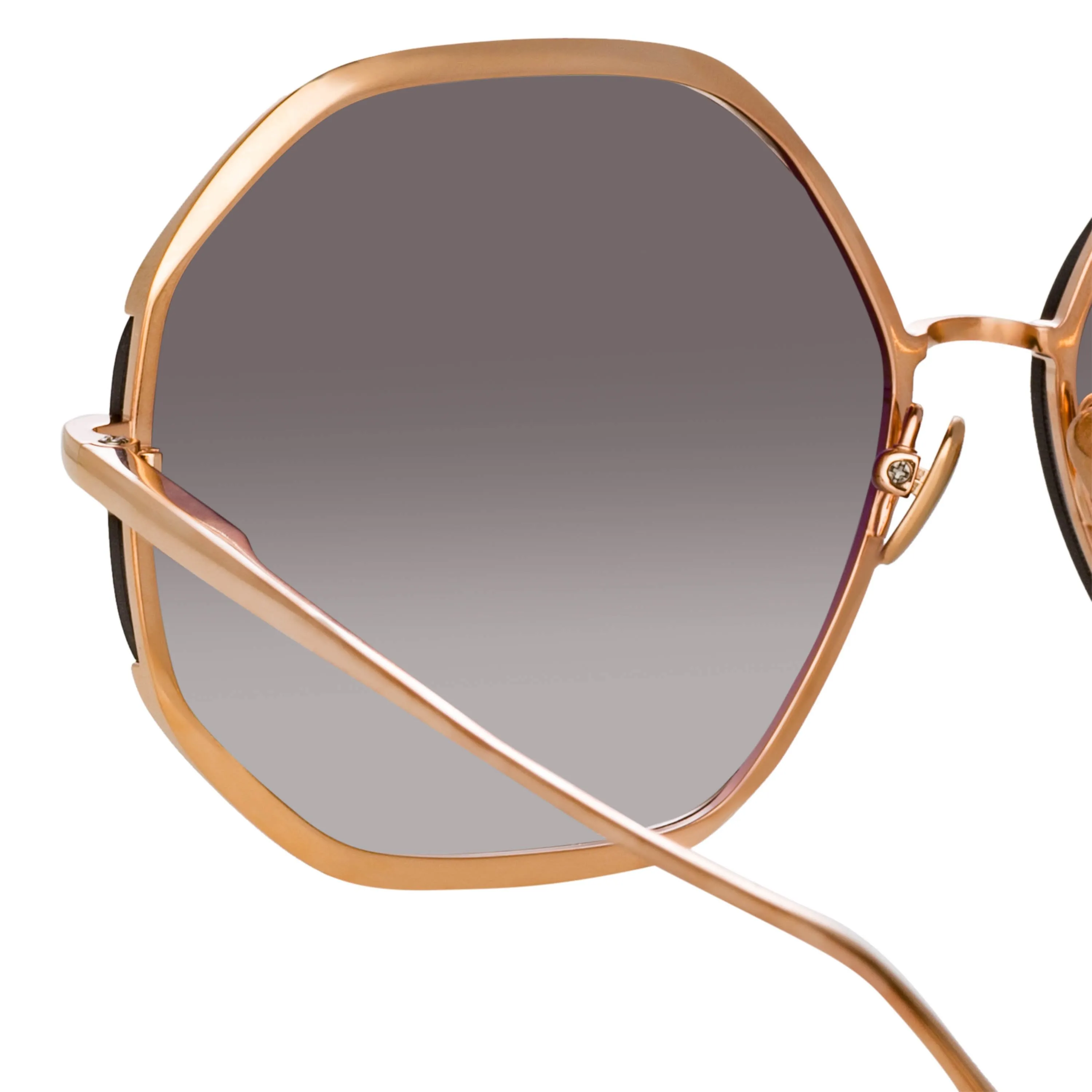 Camila Oversized Sunglasses in Rose Gold sold by Linda Farrow product image thumbnail 5