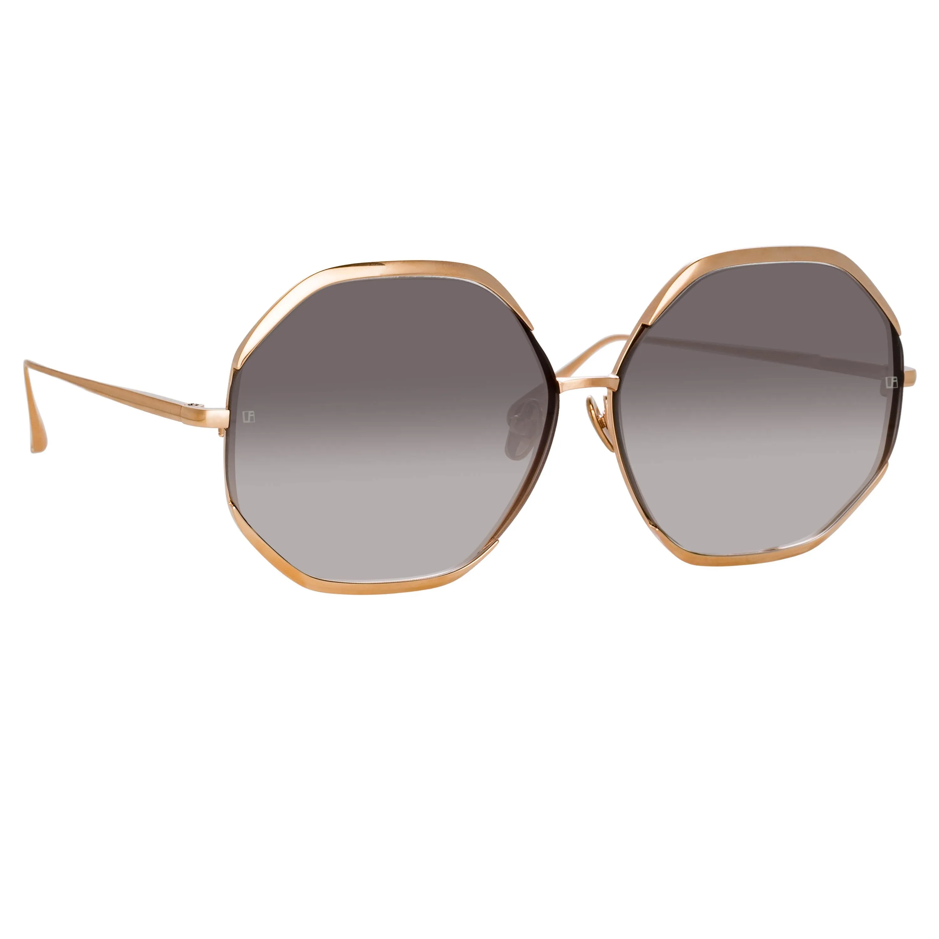 Camila Oversized Sunglasses in Rose Gold sold by Linda Farrow product image thumbnail 3