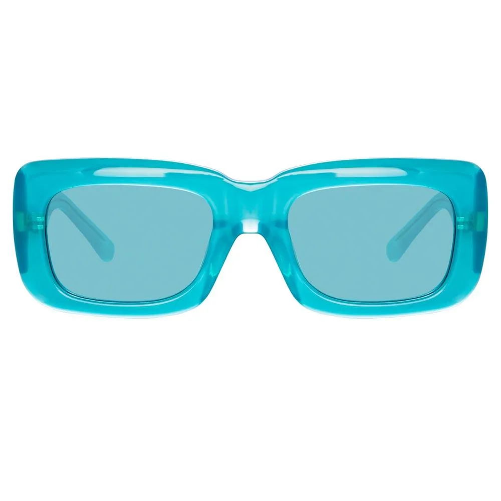 The Attico Marfa Rectangular Sunglasses in Mint sold by Linda Farrow product image thumbnail 2