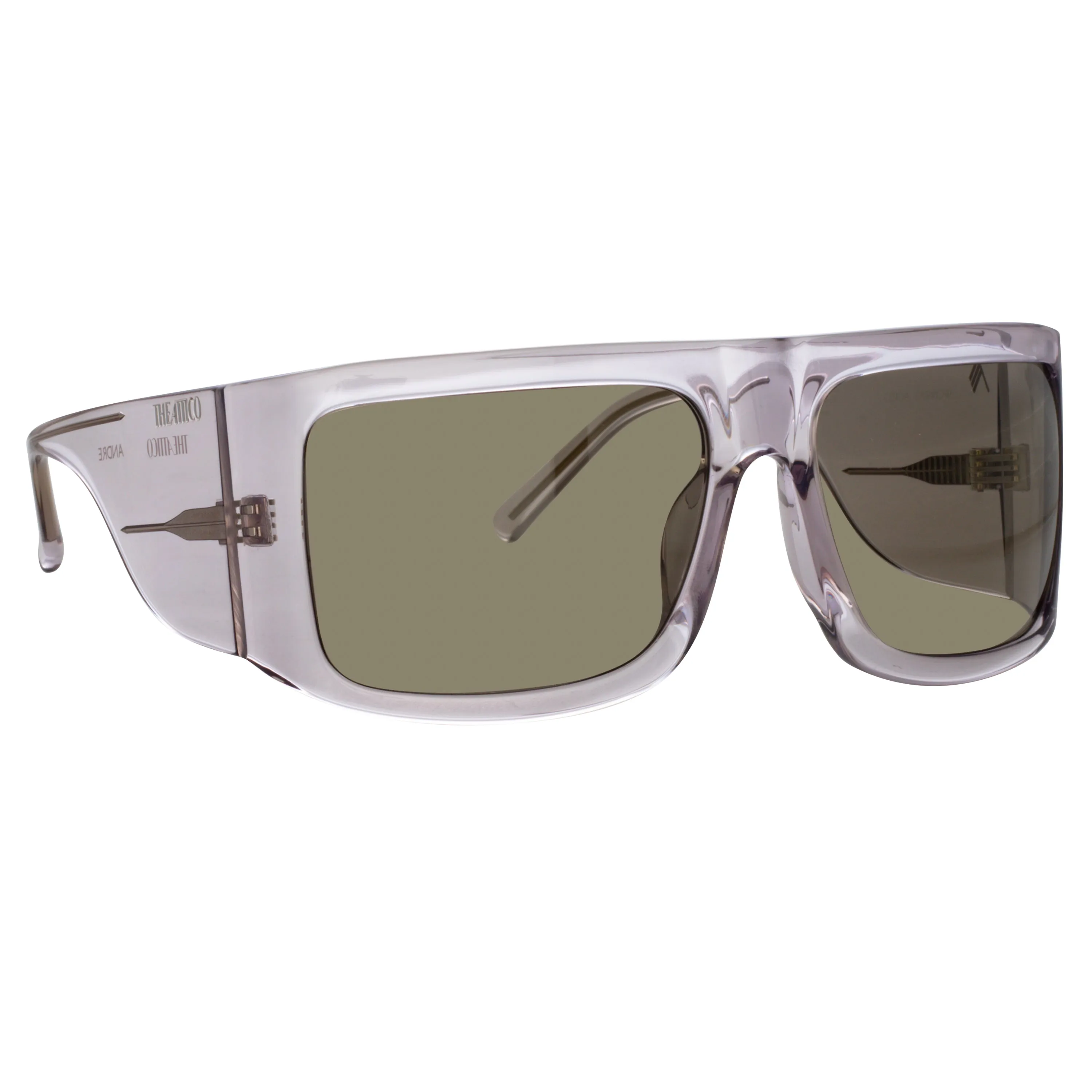 The Attico Andre Oversized Sunglasses in Smoke sold by Linda Farrow