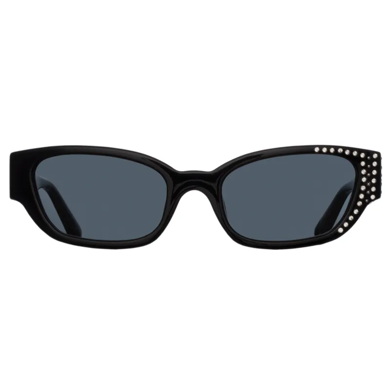 Magda Butrym Cat Eye Sunglasses in Black and Grey sold by Linda Farrow
