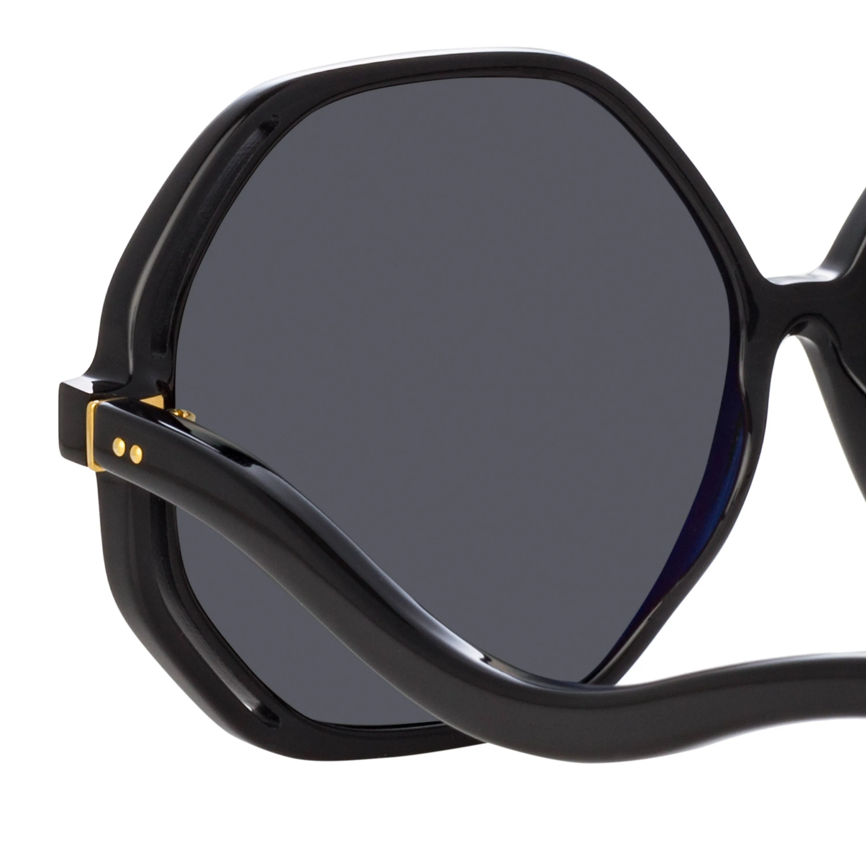 Una Oversized Sunglasses in Black sold by Linda Farrow product image thumbnail 5