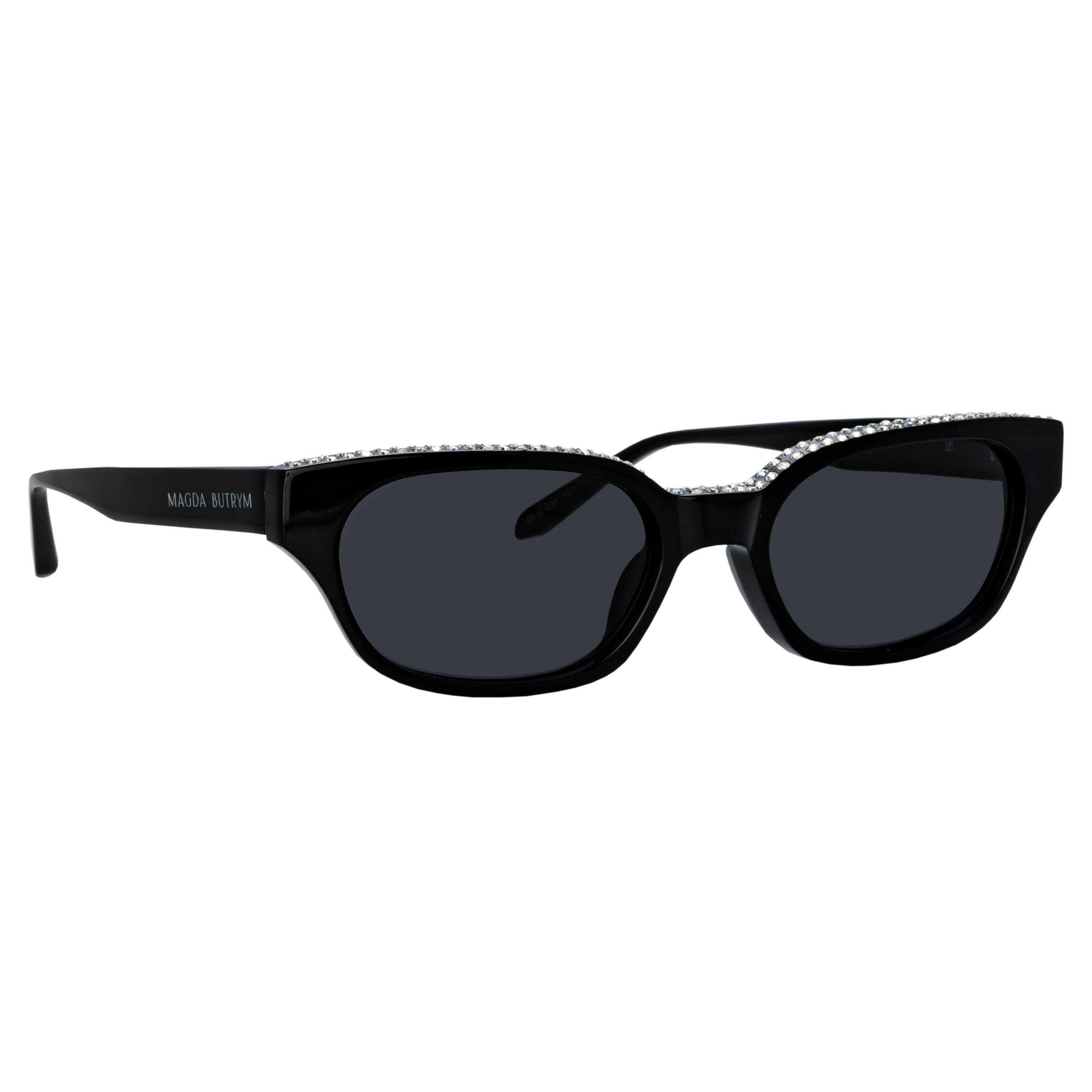 Magda Butrym Cat Eye Sunglasses in Black and Crystal sold by Linda Farrow product image thumbnail 2