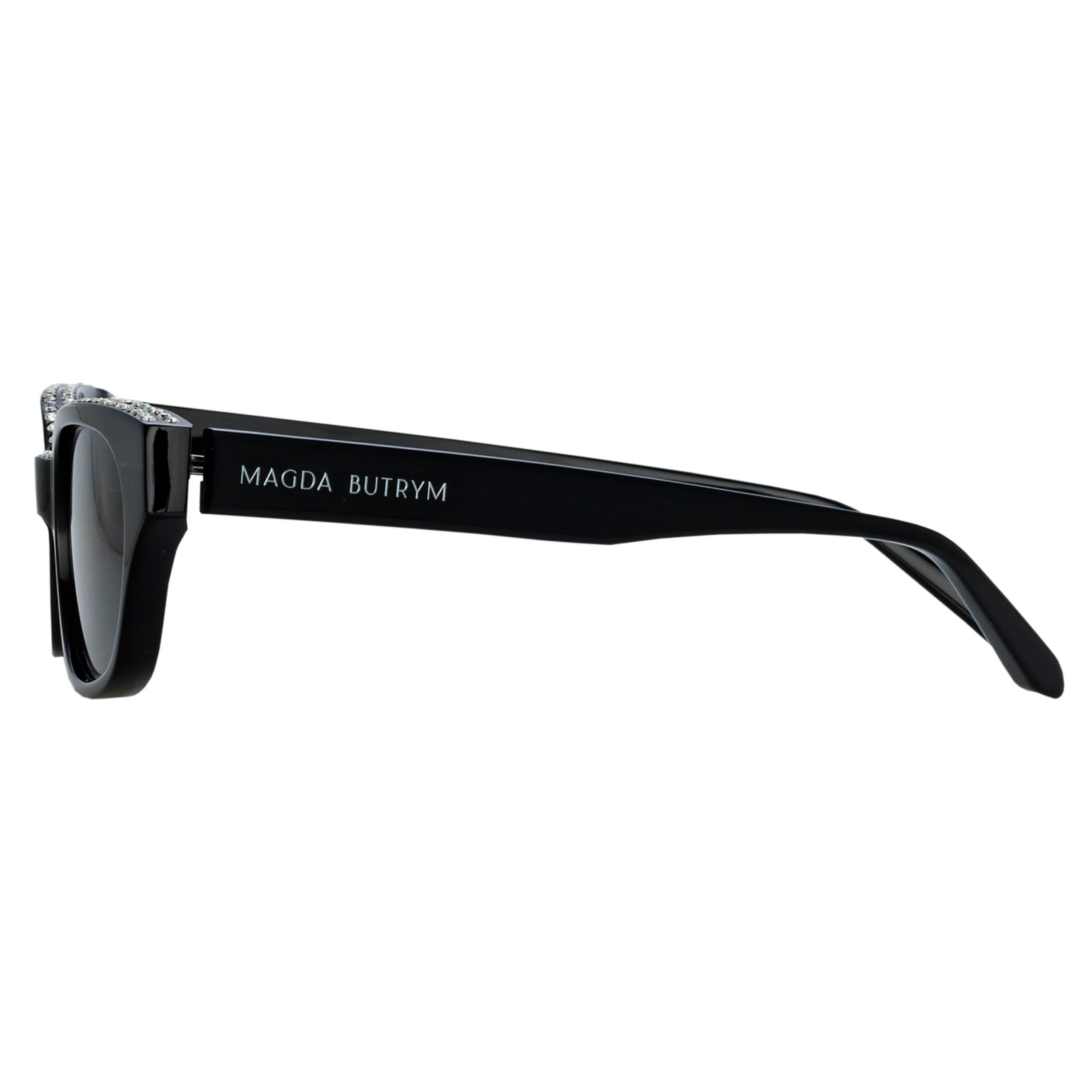 Magda Butrym Cat Eye Sunglasses in Black and Crystal sold by Linda Farrow product image thumbnail 3