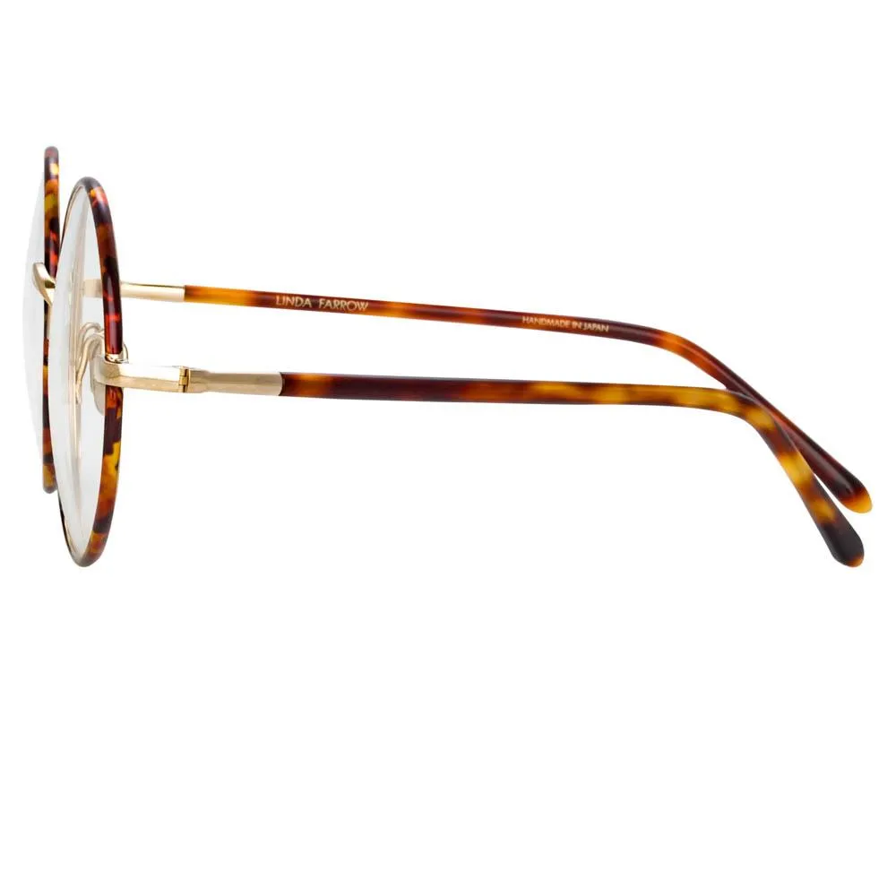 Welch Round Optical Frame in Tortoiseshell sold by Linda Farrow product image thumbnail 3