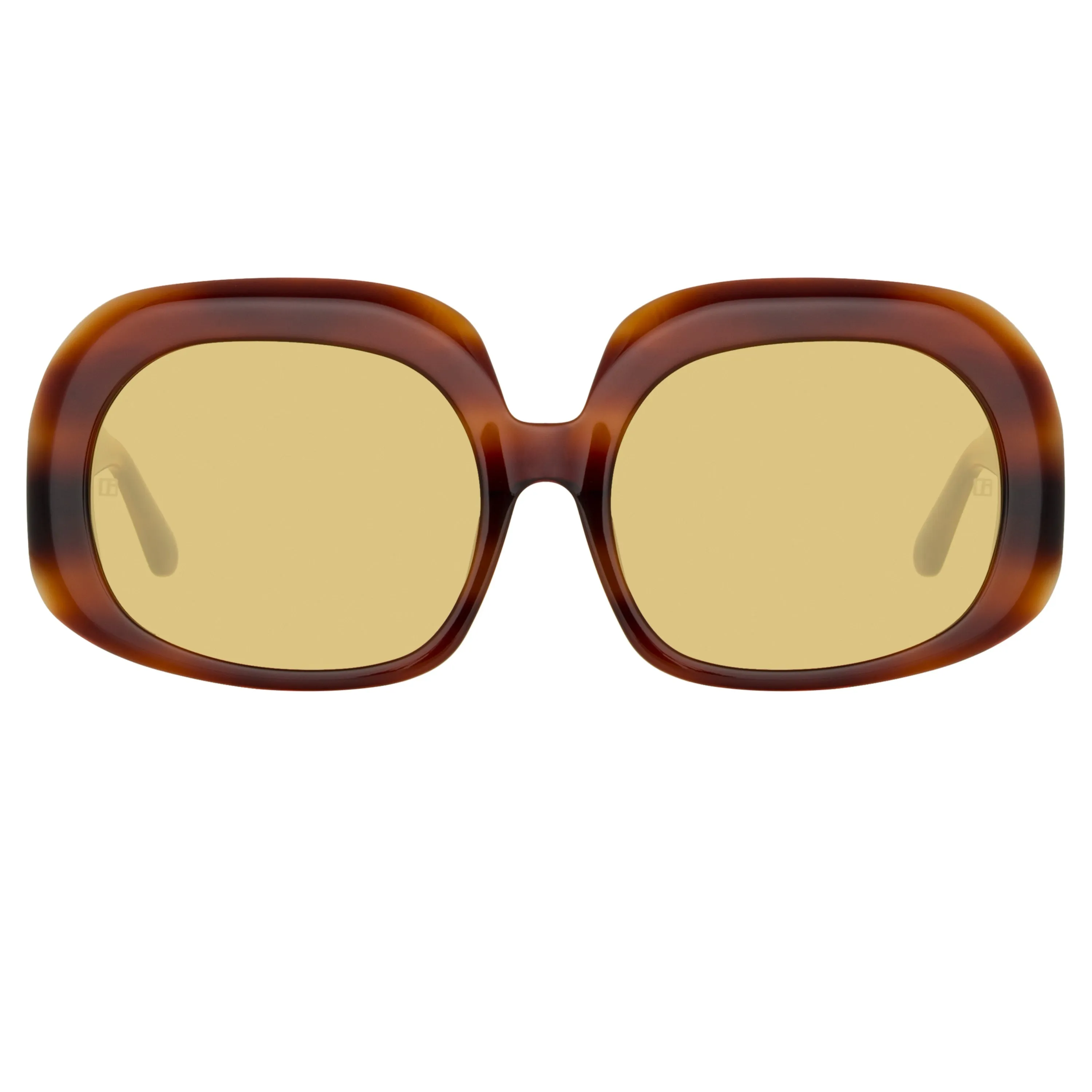 Lea Oversized Sunglasses in Horn sold by Linda Farrow product image thumbnail 2
