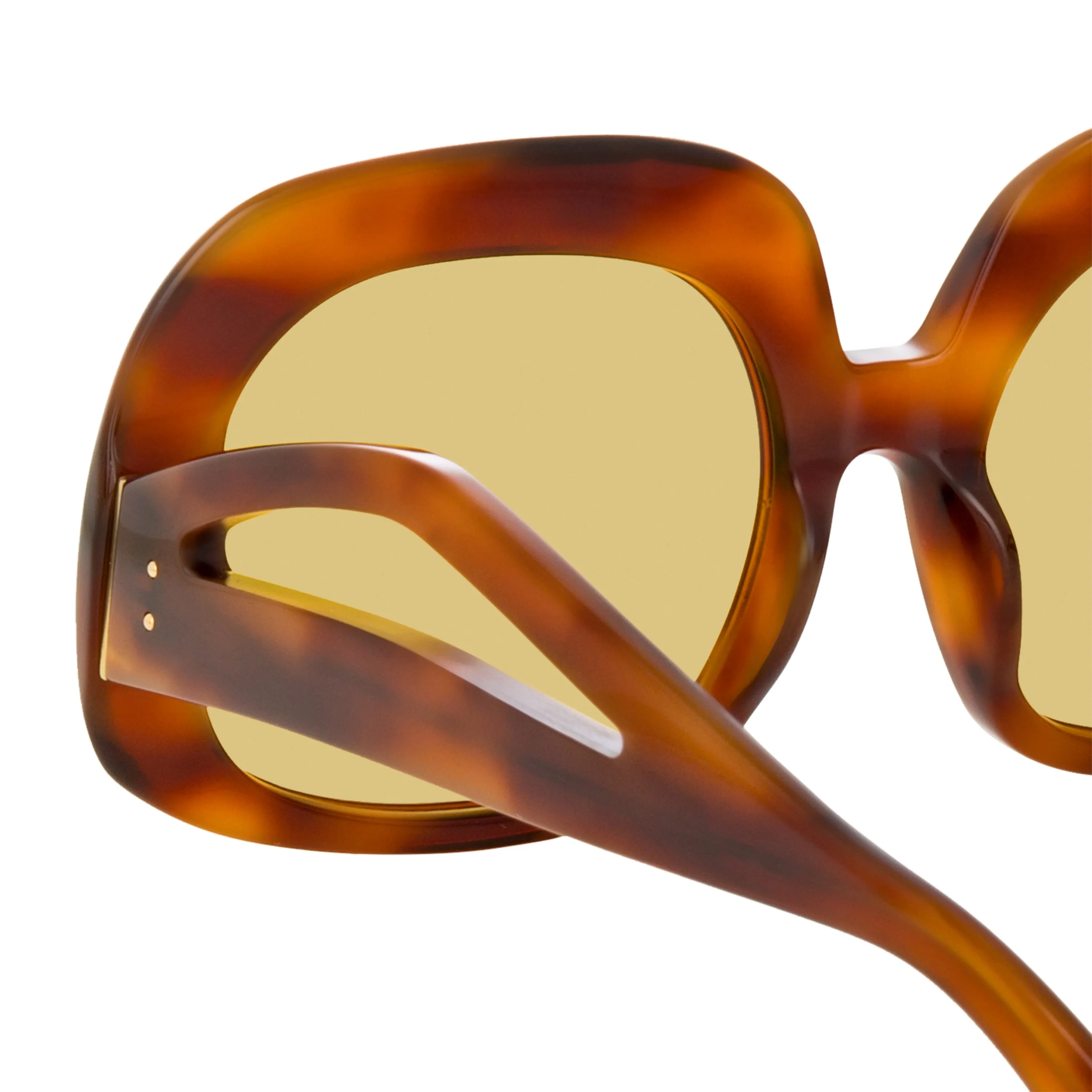 Lea Oversized Sunglasses in Horn sold by Linda Farrow product image thumbnail 5