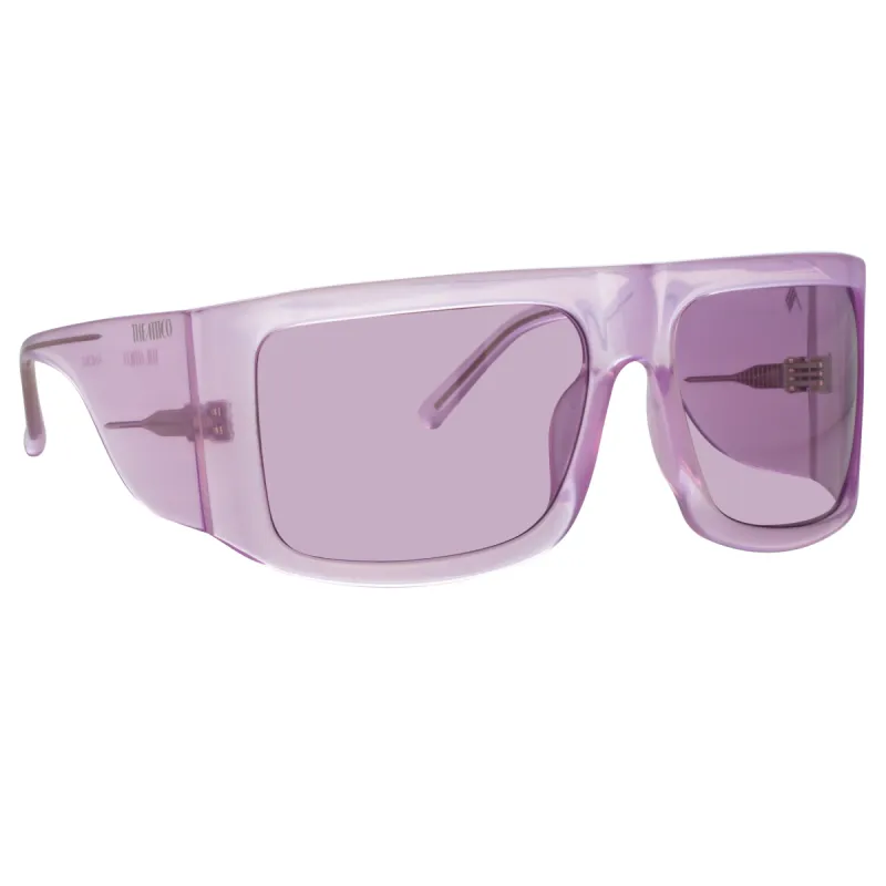 The Attico Andre Oversized Sunglasses in Pink sold by Linda Farrow