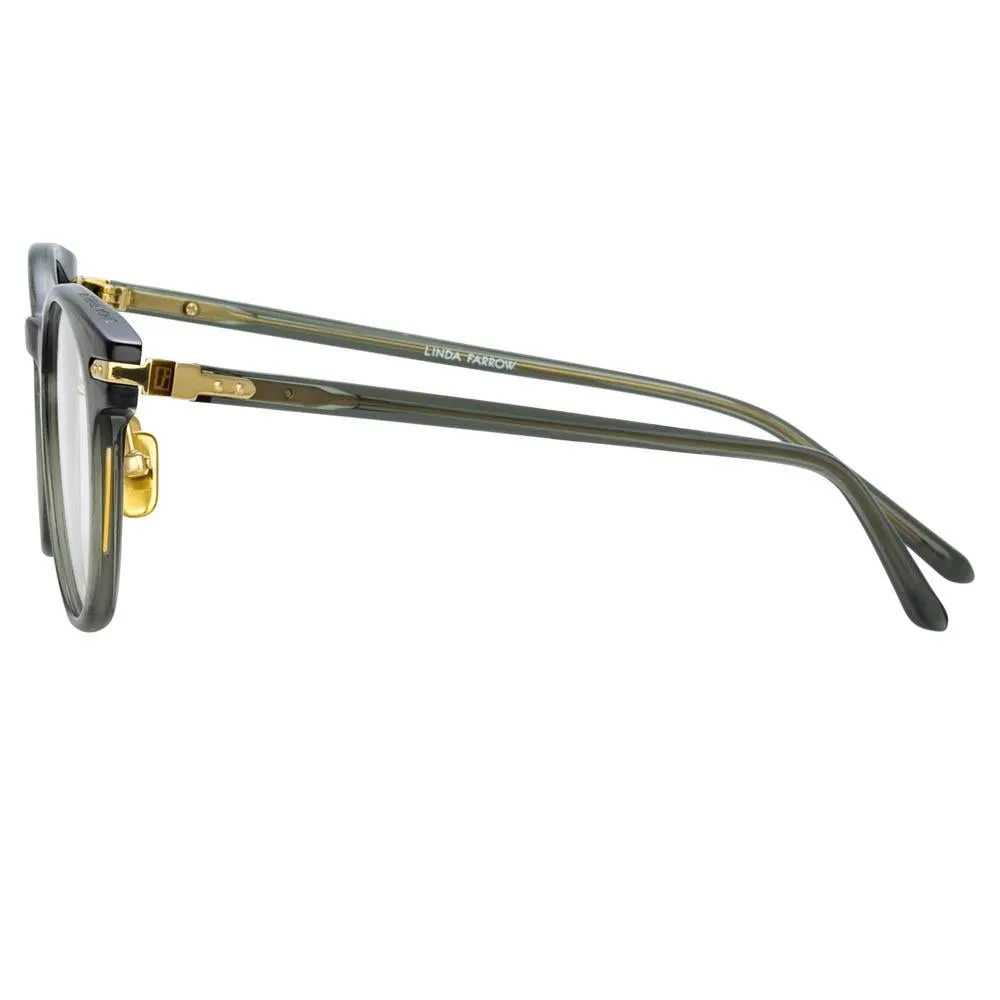 Bay Optical D-Frame in Green sold by Linda Farrow product image thumbnail 3