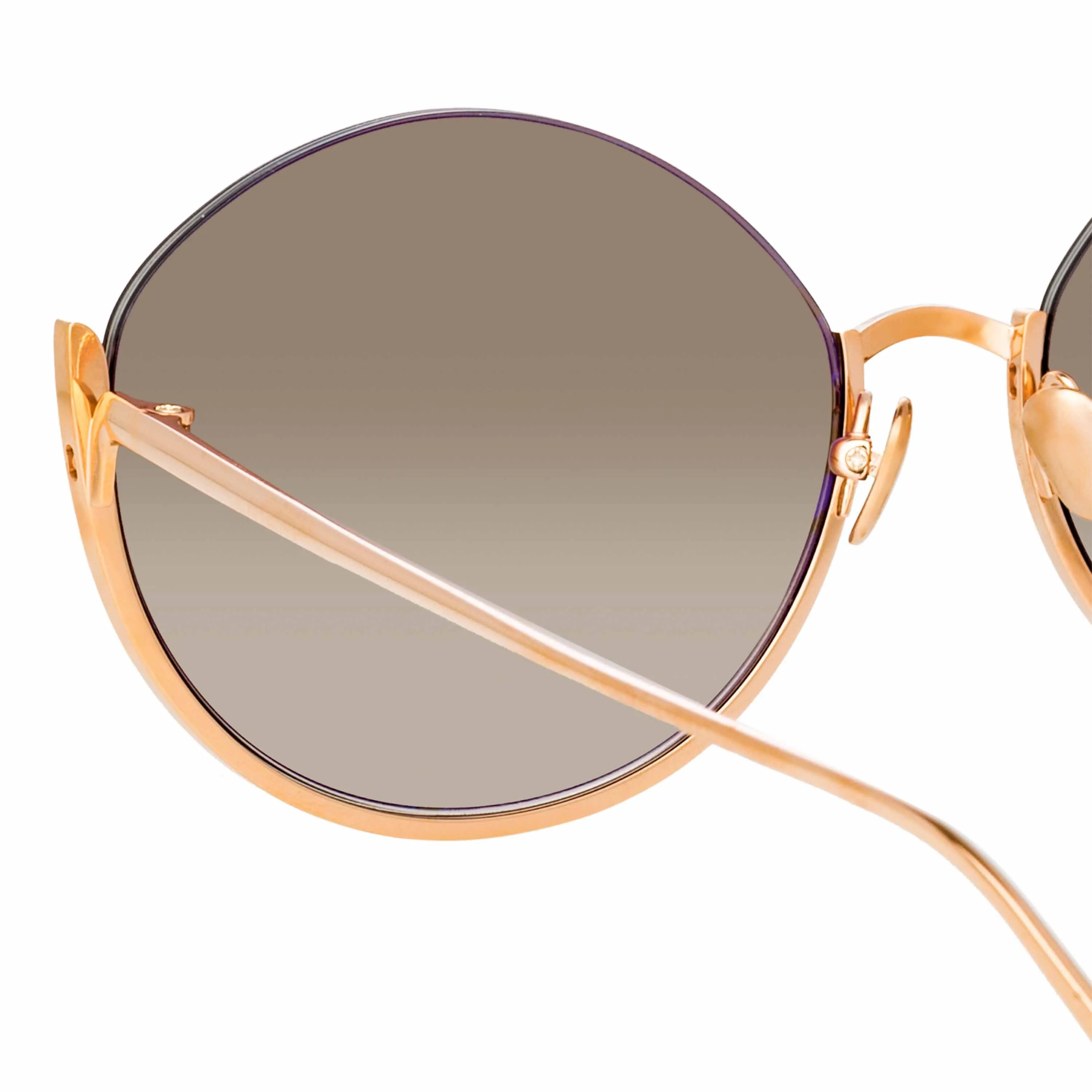 Rae Cat Eye Sunglasses in Rose Gold sold by Linda Farrow product image thumbnail 4