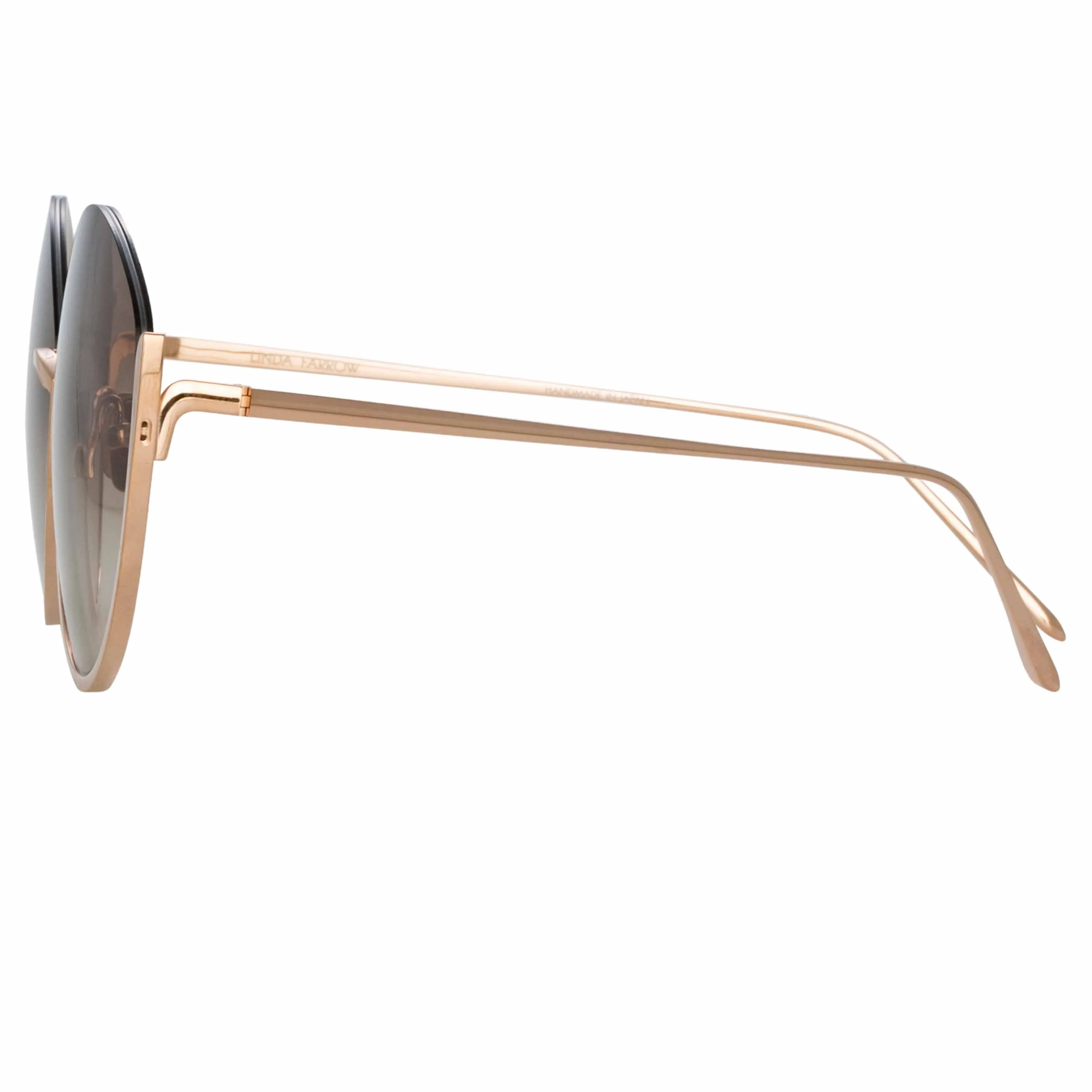 Rae Cat Eye Sunglasses in Rose Gold sold by Linda Farrow product image thumbnail 5