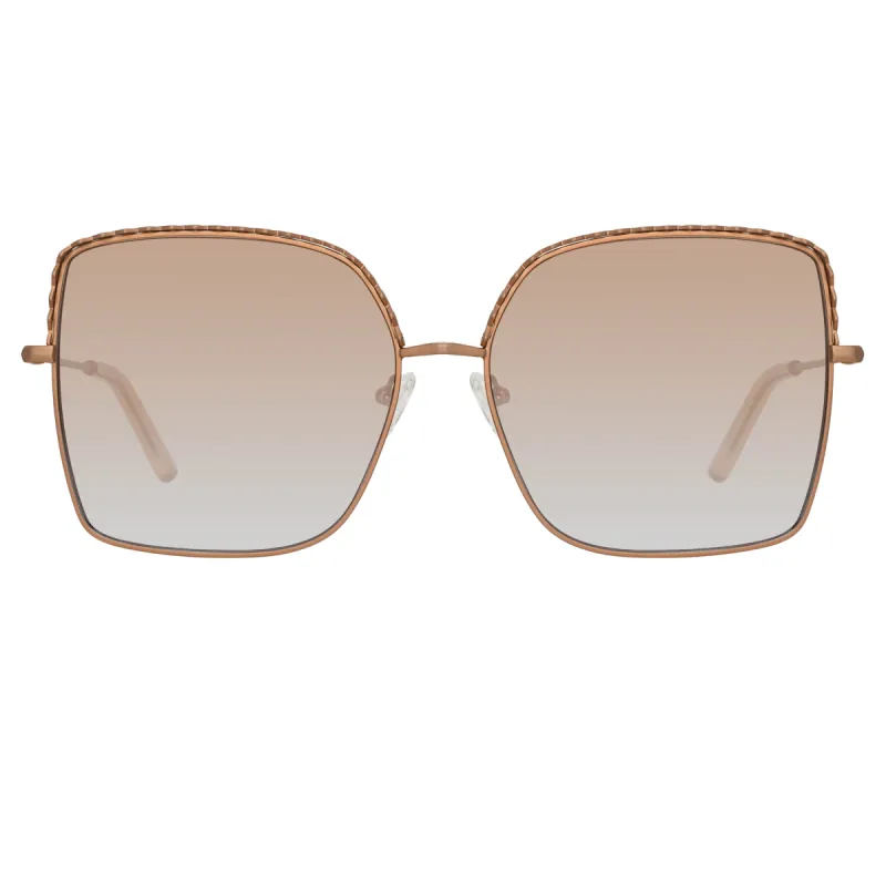 Matthew Williamson Clematis Sunglasses in Nude sold by Linda Farrow