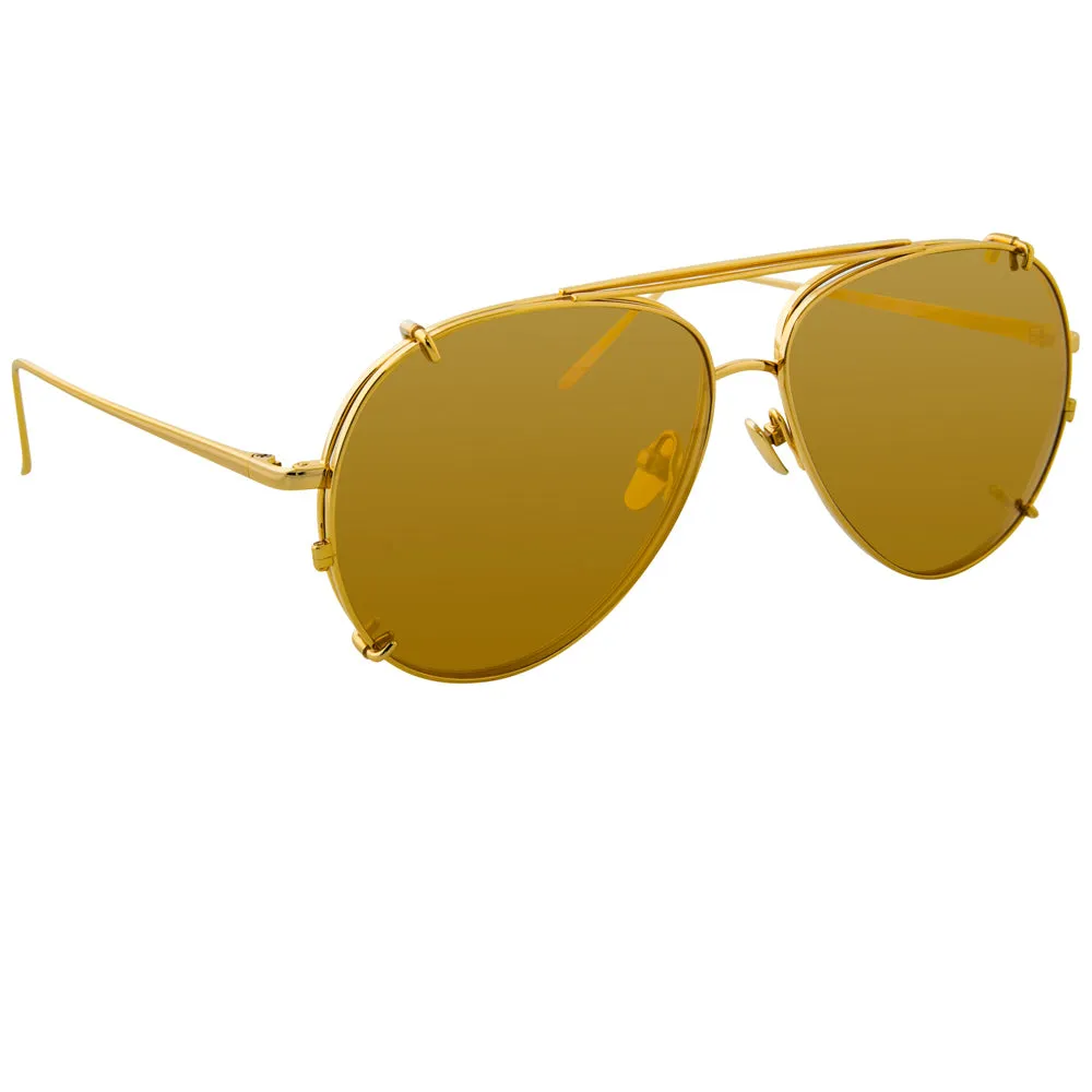 Linda Farrow 666 C1 Aviator Sunglasses sold by Linda Farrow product image thumbnail 2